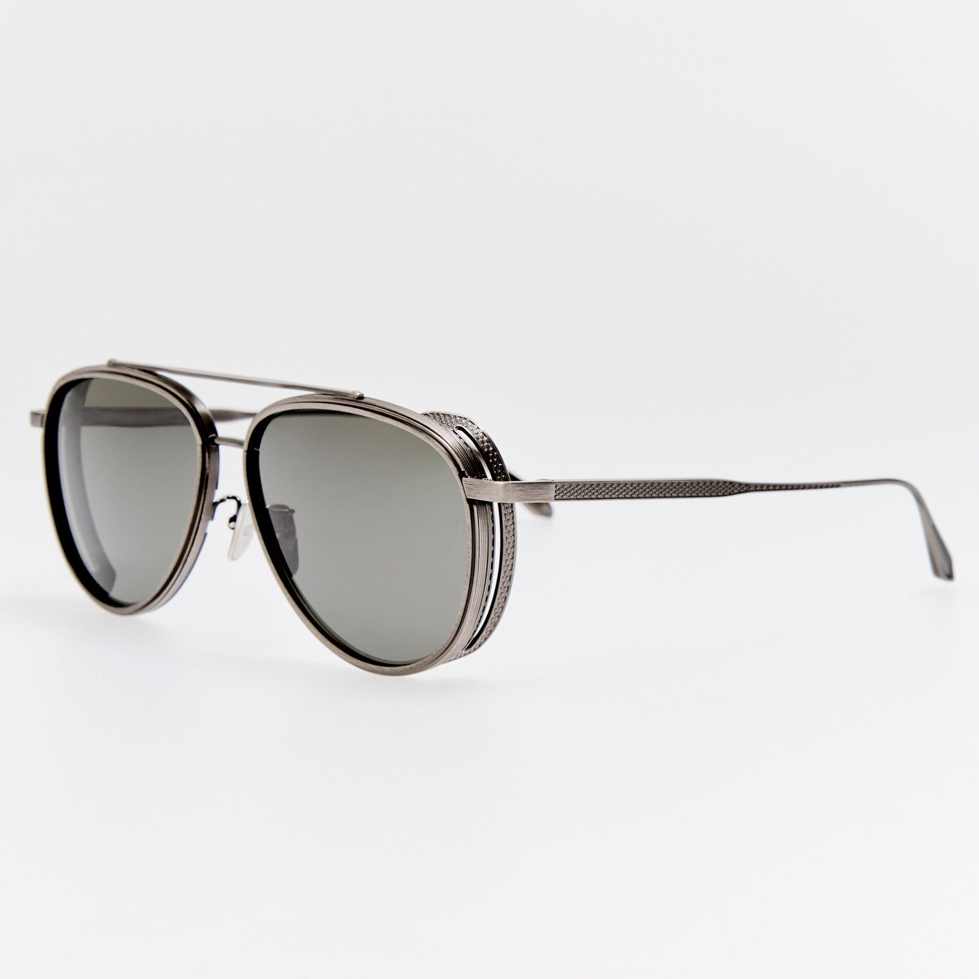 Cortes Explorer Sunglasses in Antique White Gold and Grey