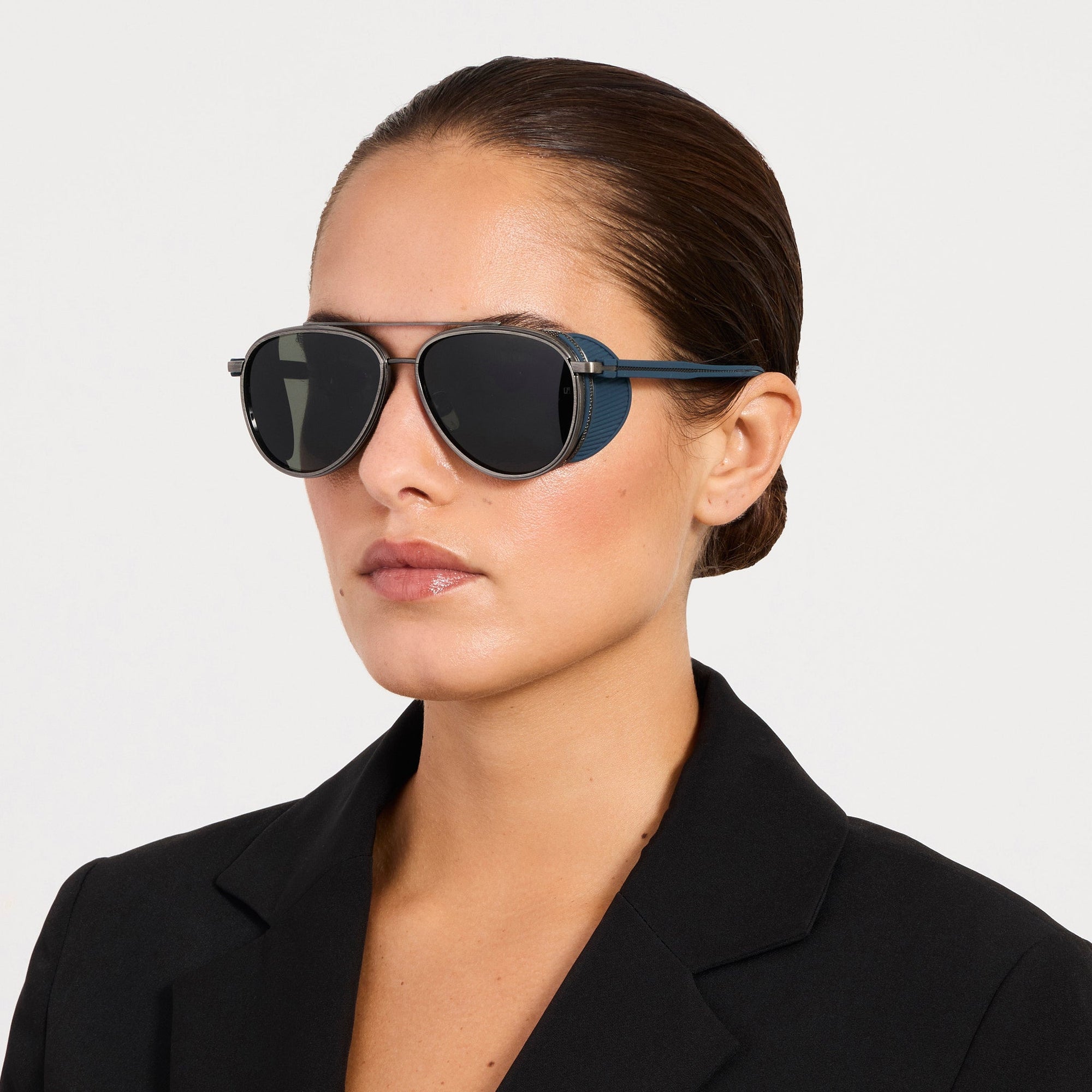 Cortes Explorer Sunglasses in Antique White Gold and Grey