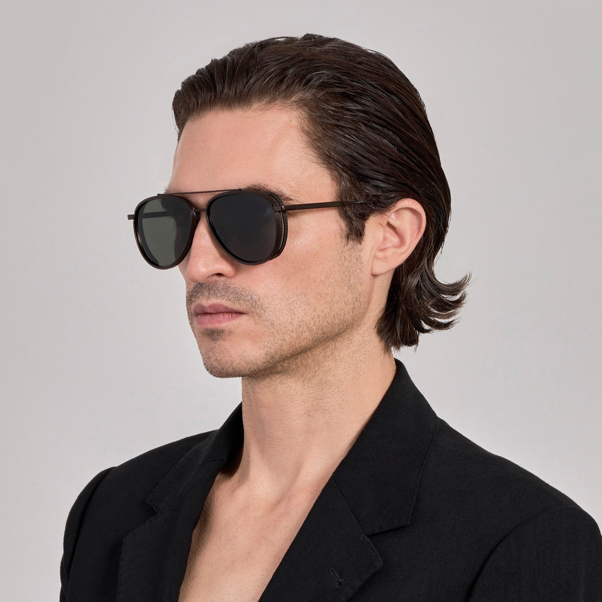 Cortes Sunglasses in Matt Black Nickel