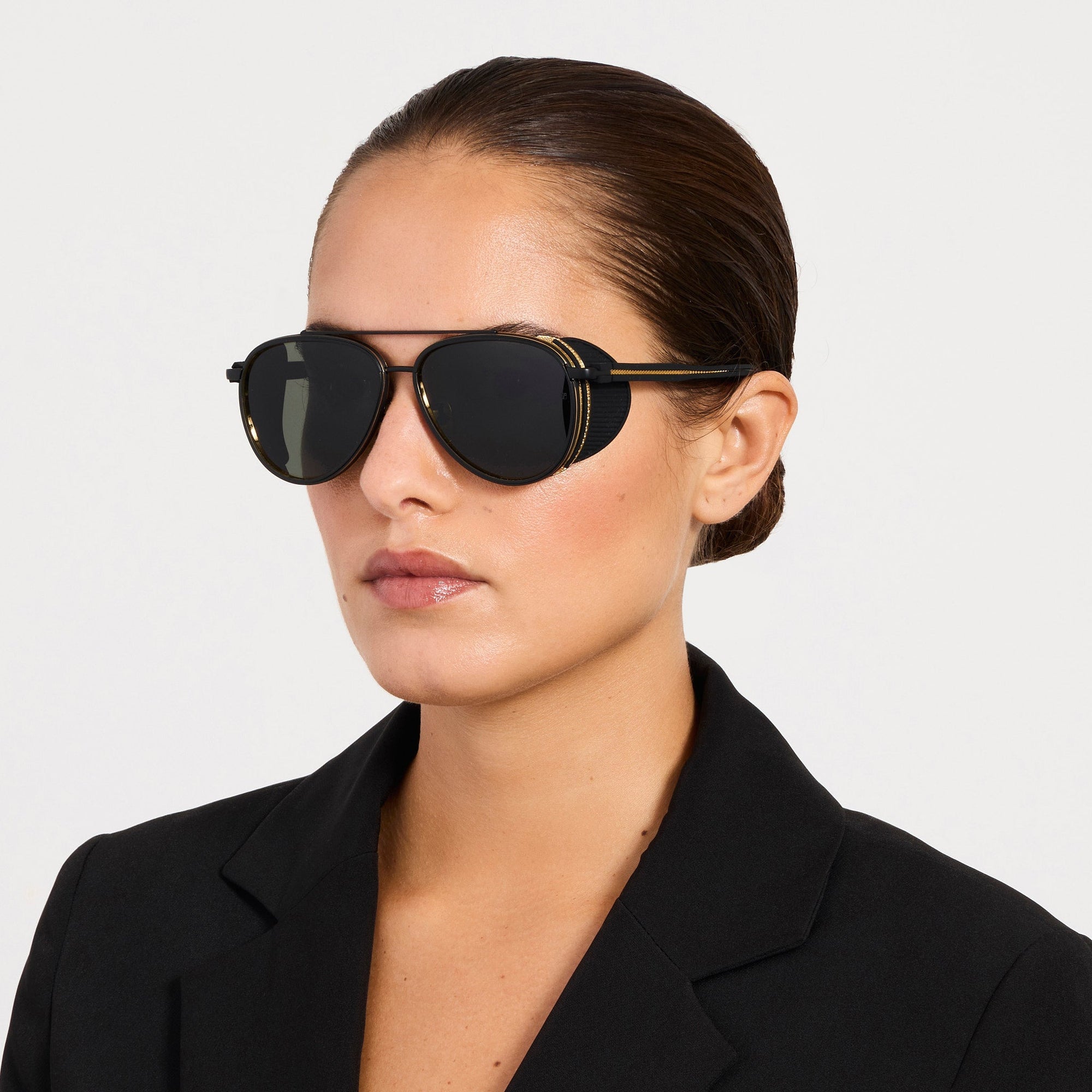 Cortes Explorer Sunglasses in Matt Nickel and 22K Gold