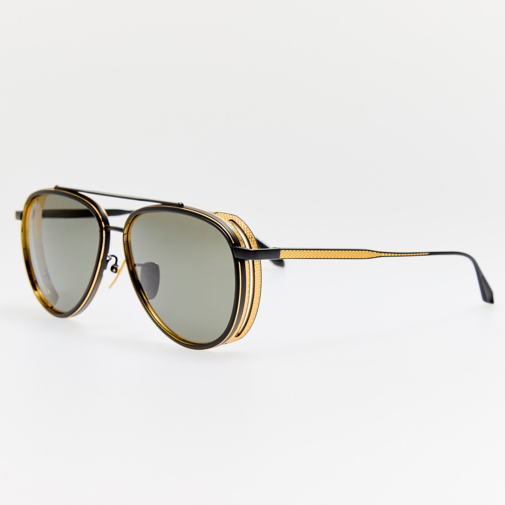 Cortes Explorer Sunglasses in Matt Nickel and 22K Gold