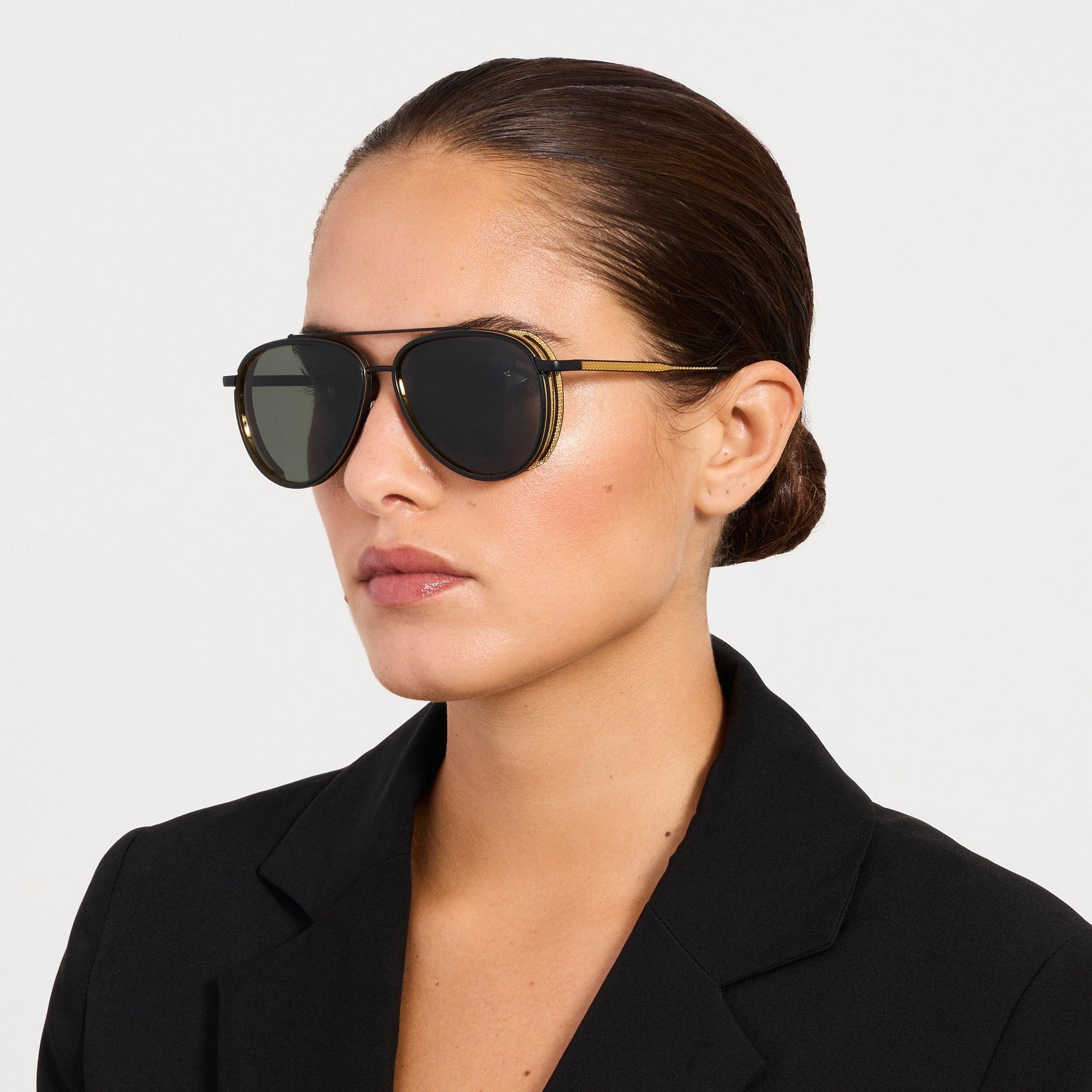 Cortes Explorer Sunglasses in Matt Nickel and 22K Gold