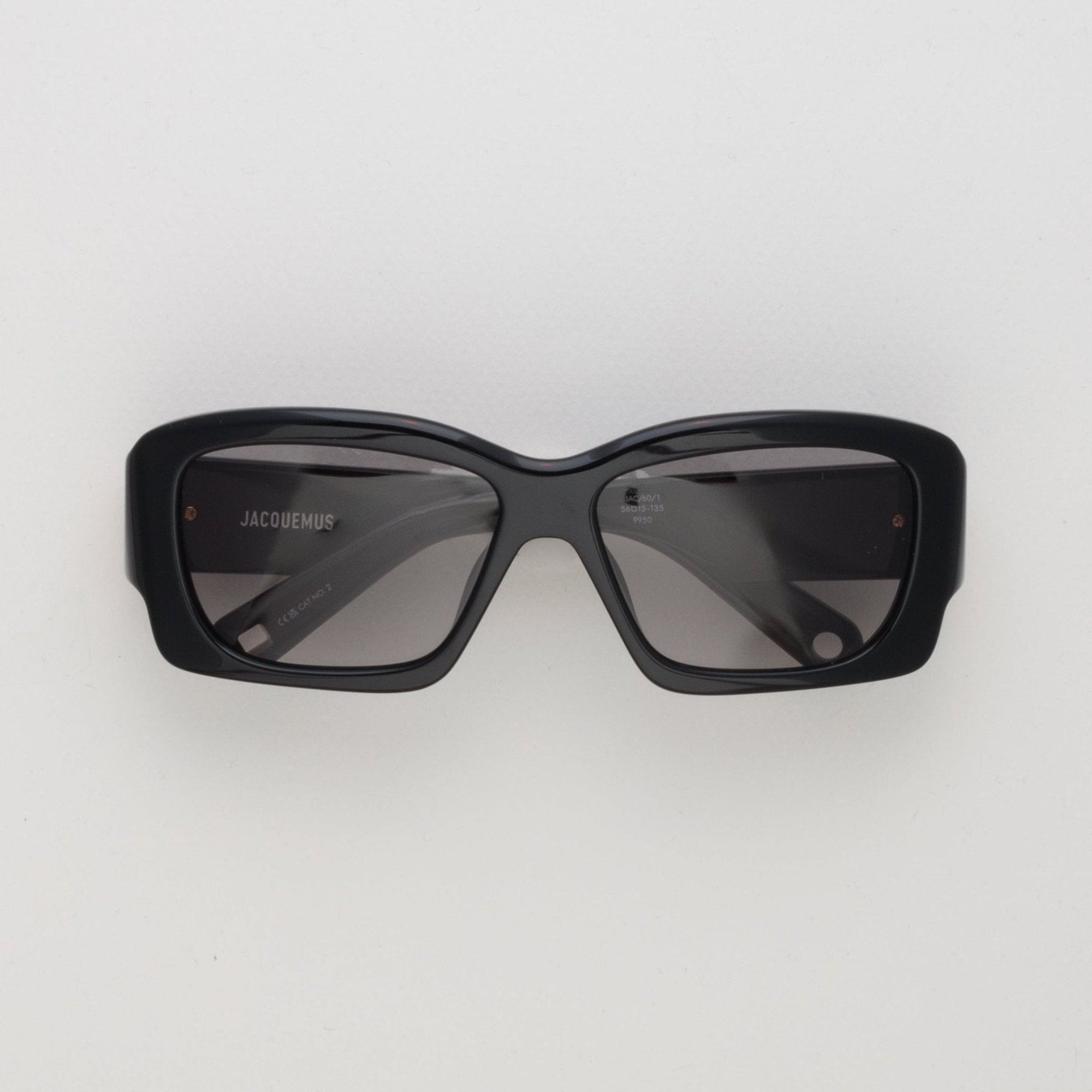 Croisiere Rectangular Sunglasses in Black