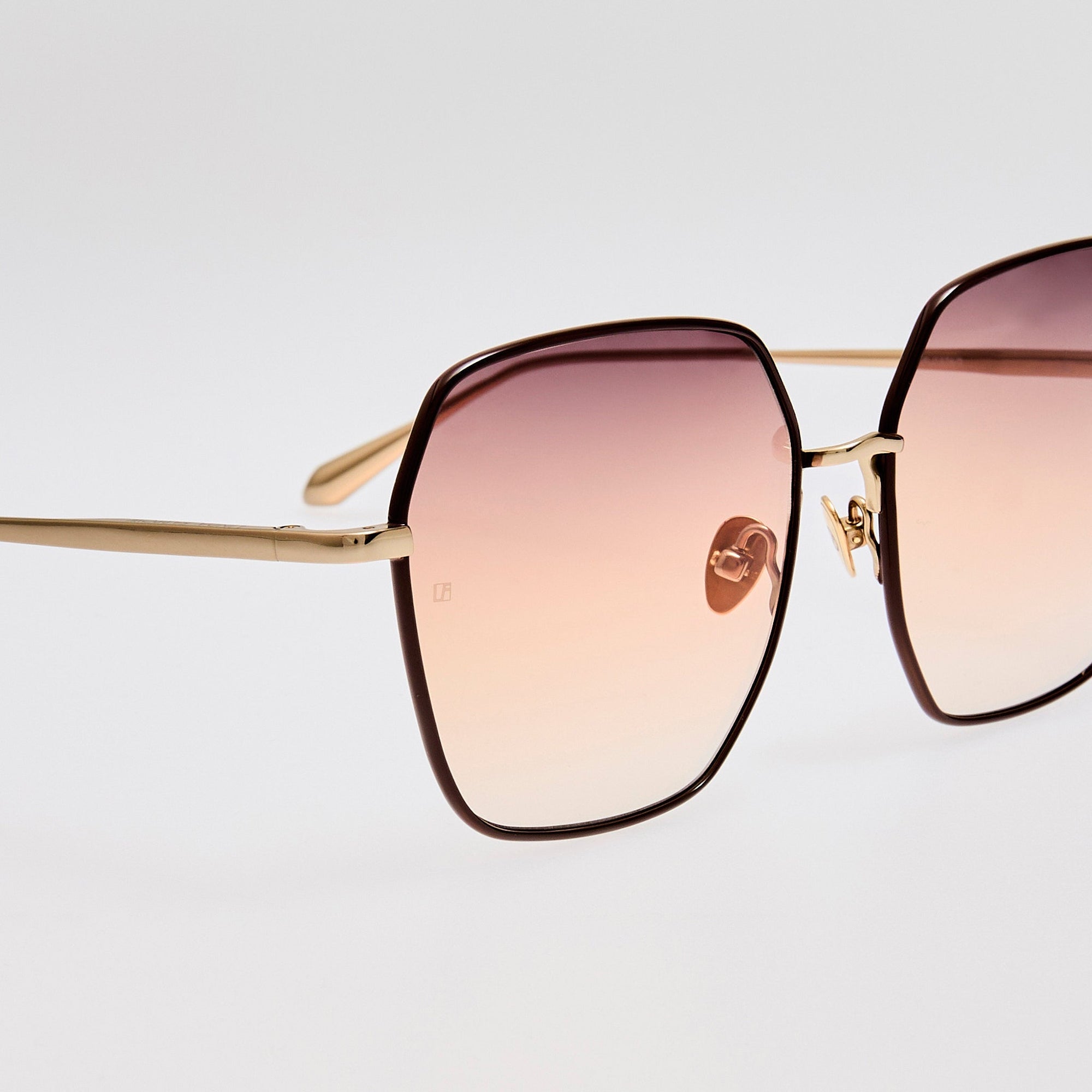 Darcie Sunglasses in 22K Gold and Ash