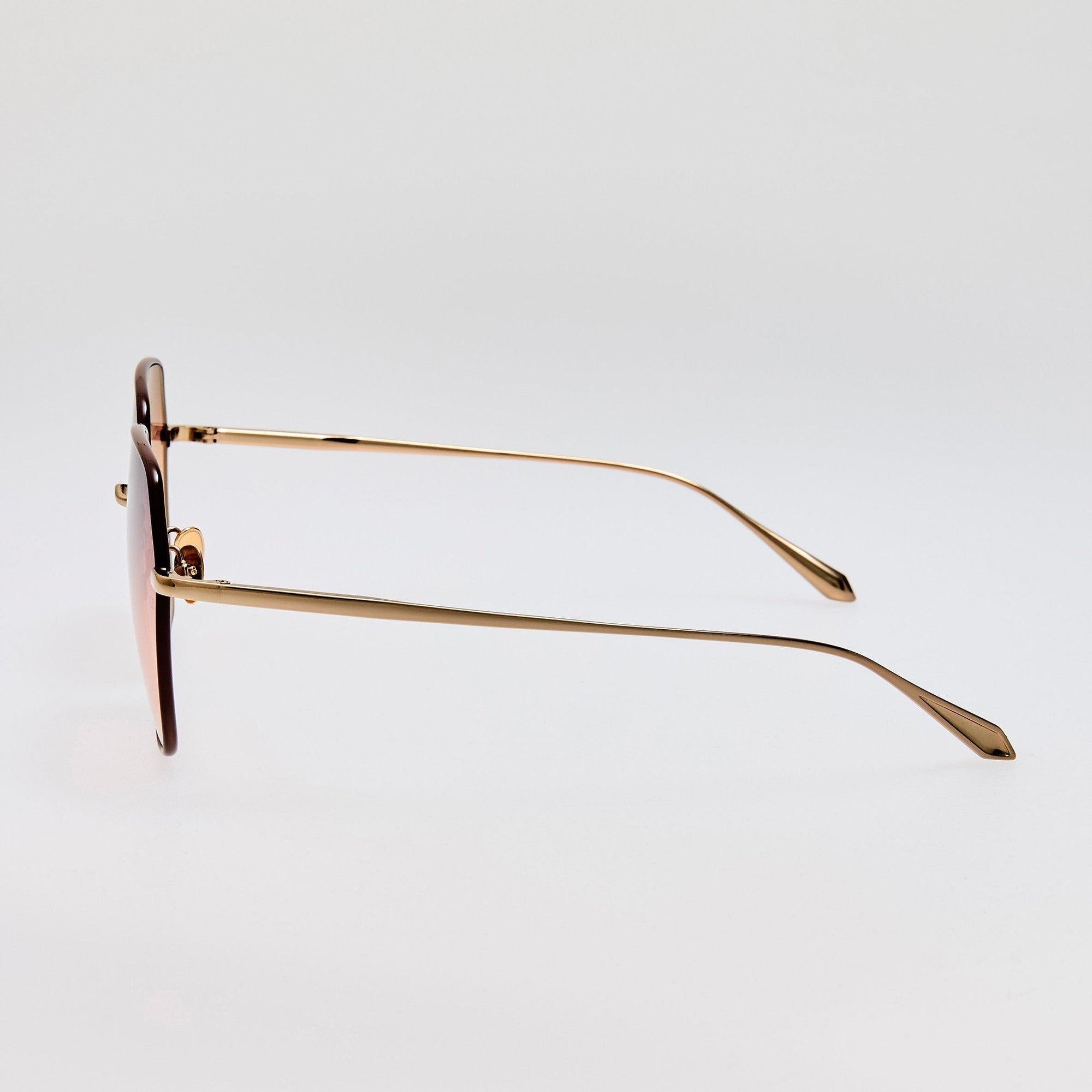 Darcie Sunglasses in 22K Gold and Ash