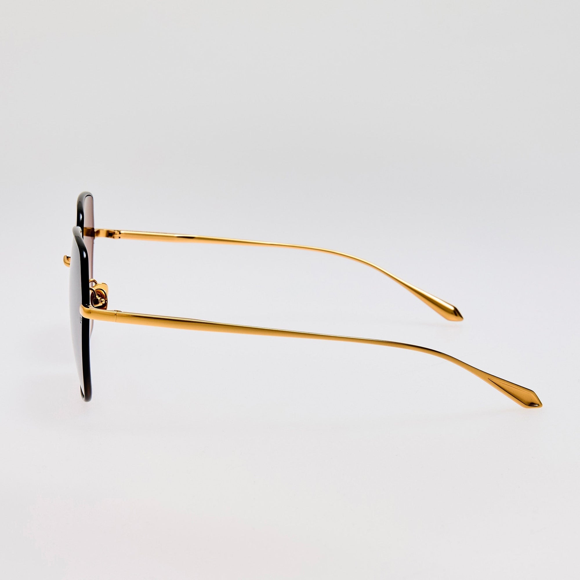 Darcie Sunglasses in 22K Gold and Grey