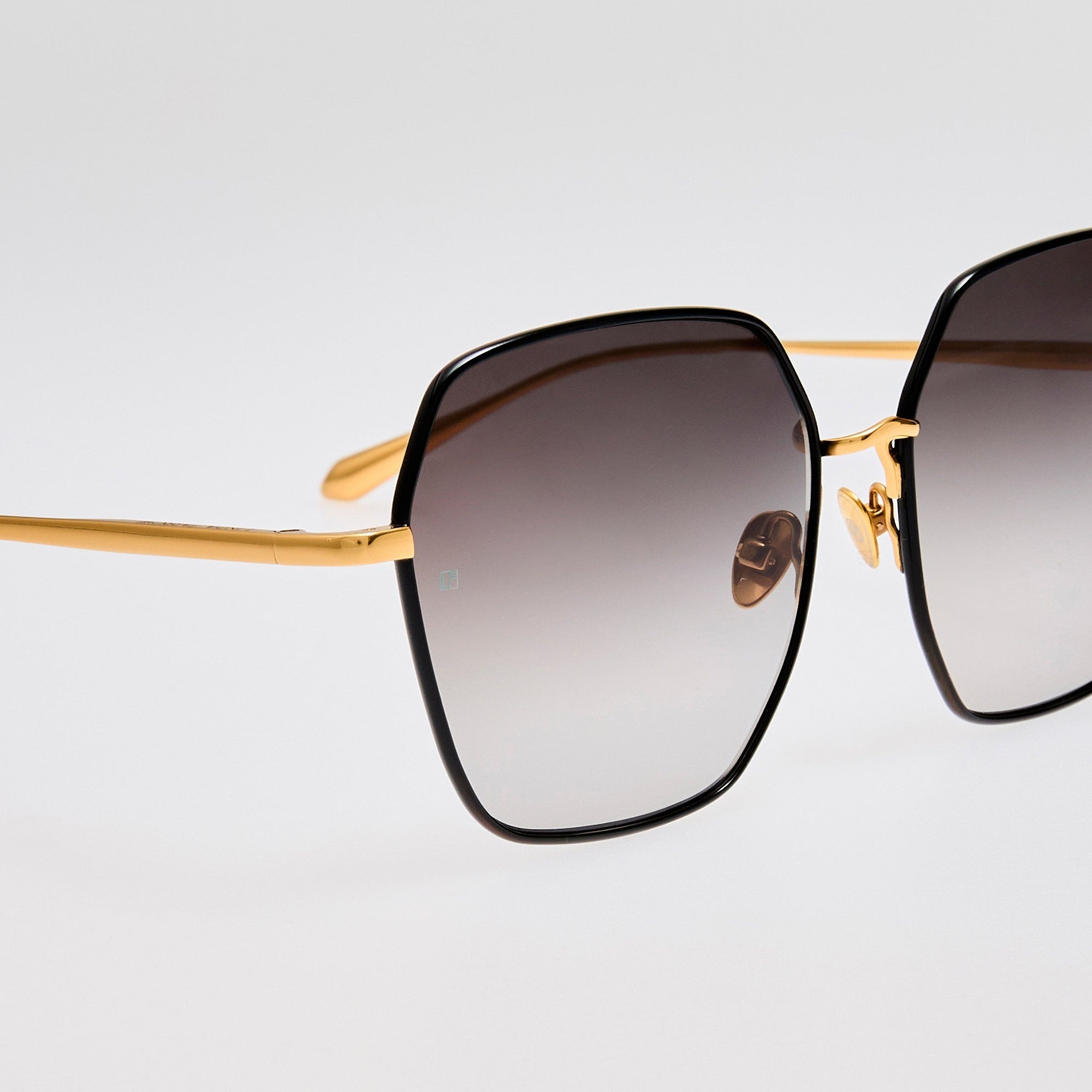 Darcie Sunglasses in 22K Gold and Grey