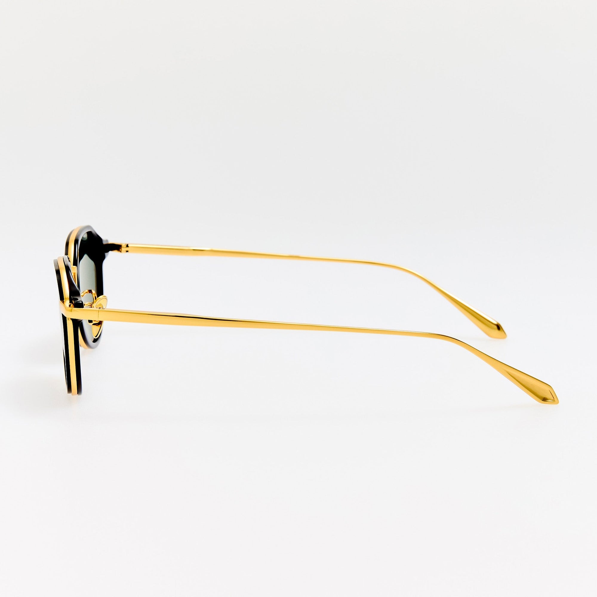 Dellal Sunglasses in 22K Gold and Grey