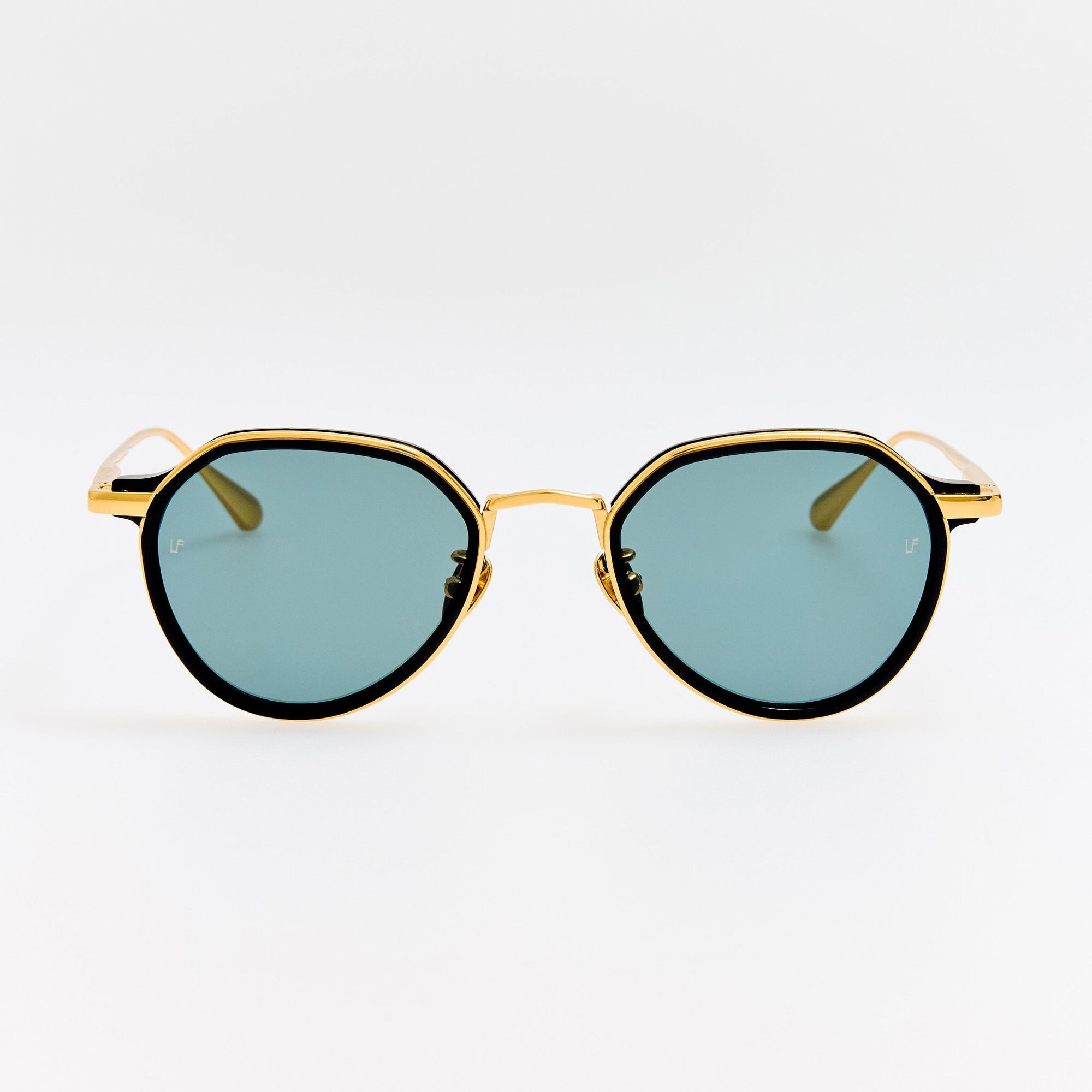 Dellal Sunglasses in 22K Gold and Grey