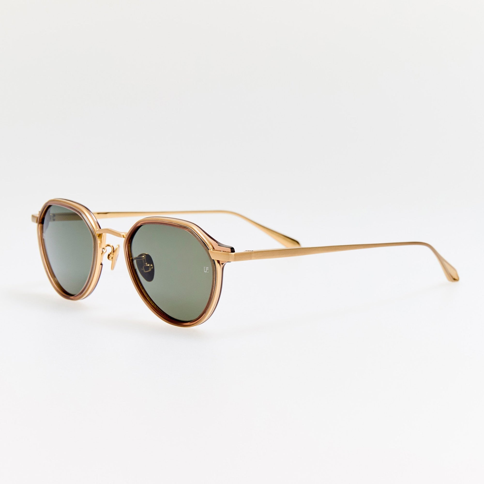 Dellal Sunglasses in Matt Champagne and Green