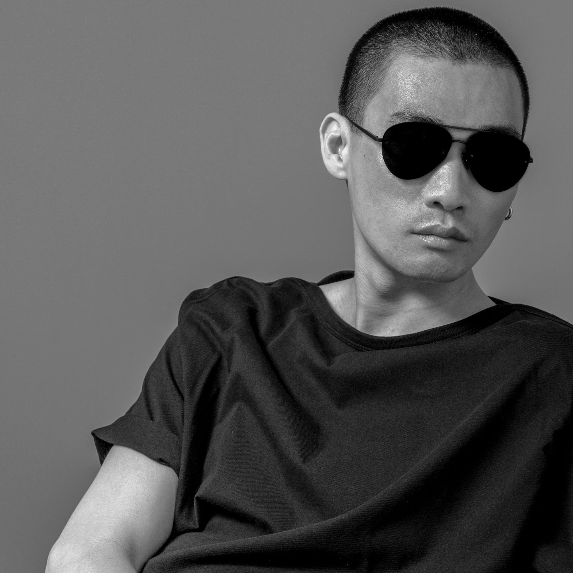 Edano Sunglasses in Matt Black Nickel