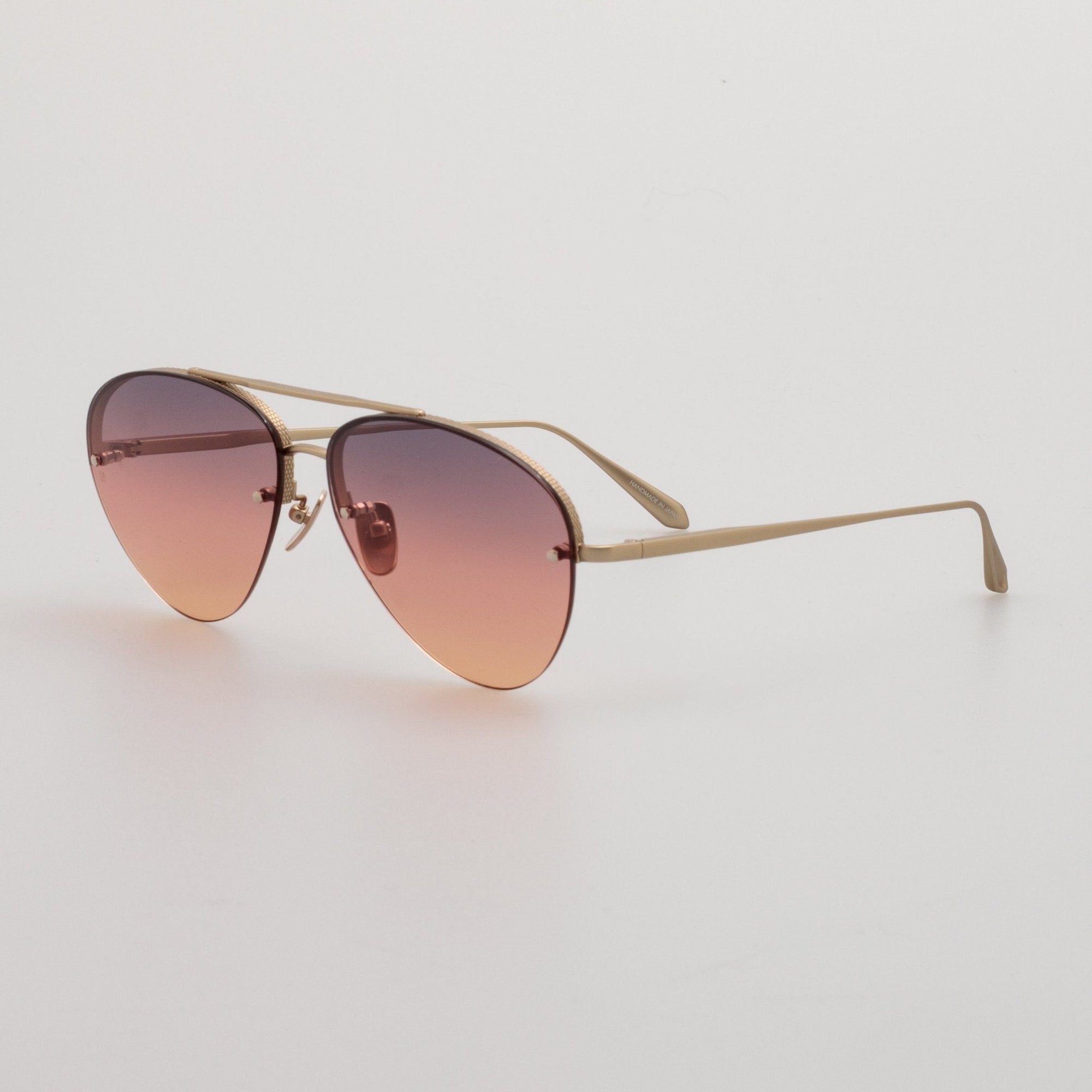 Edano Sunglasses in Matt Champagne and Sunset Gradient