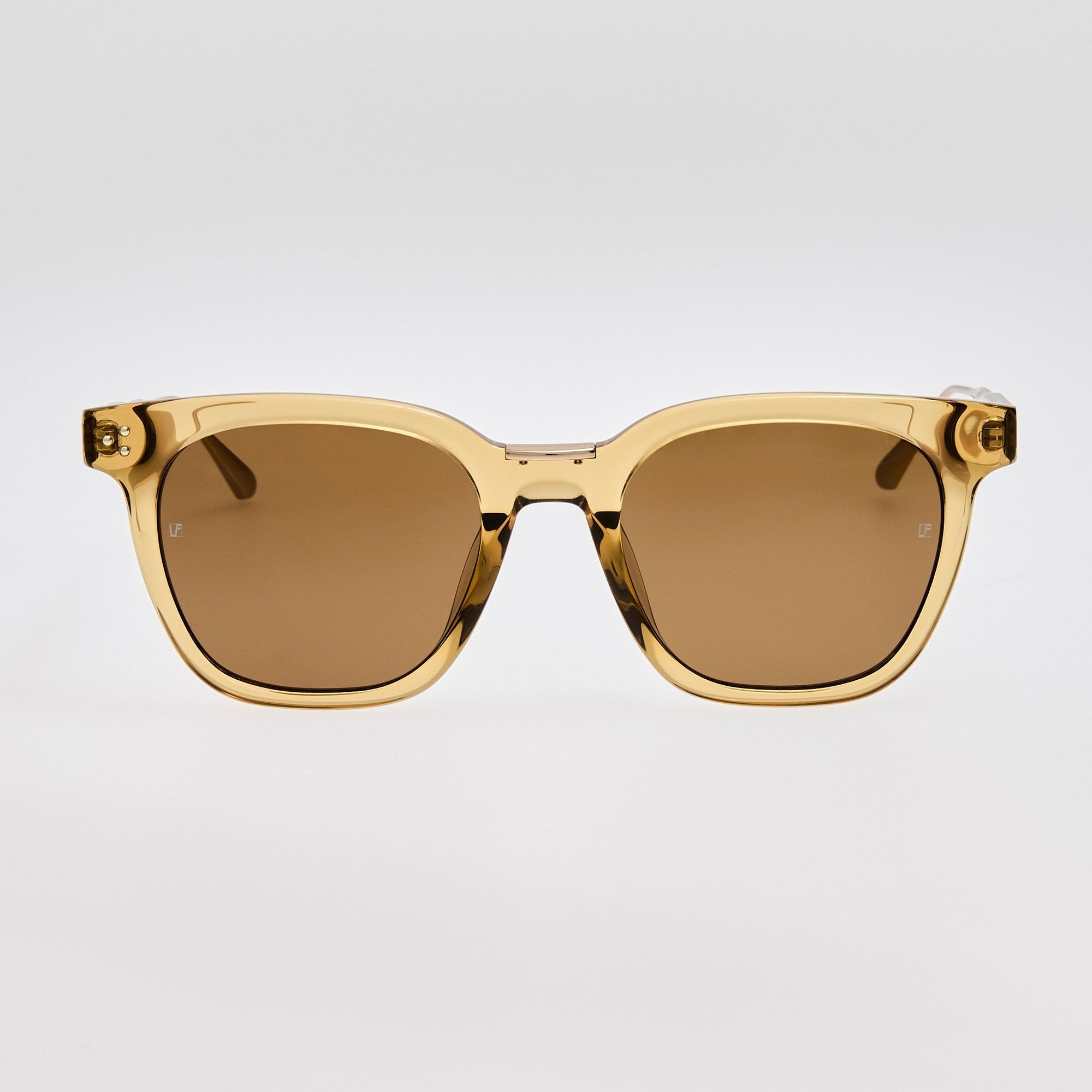 Evans Sunglasses in 22K Gold and Khaki