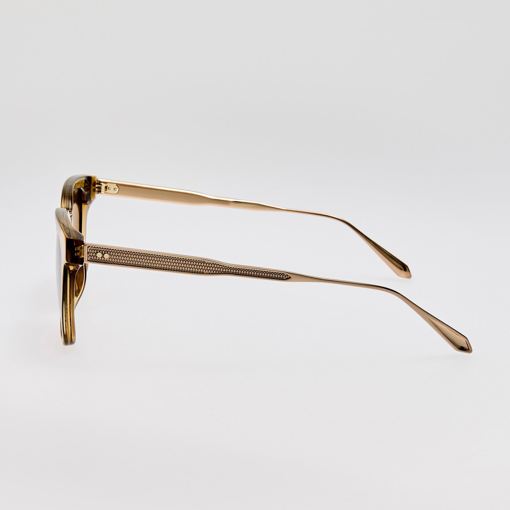 Evans Sunglasses in 22K Gold and Khaki