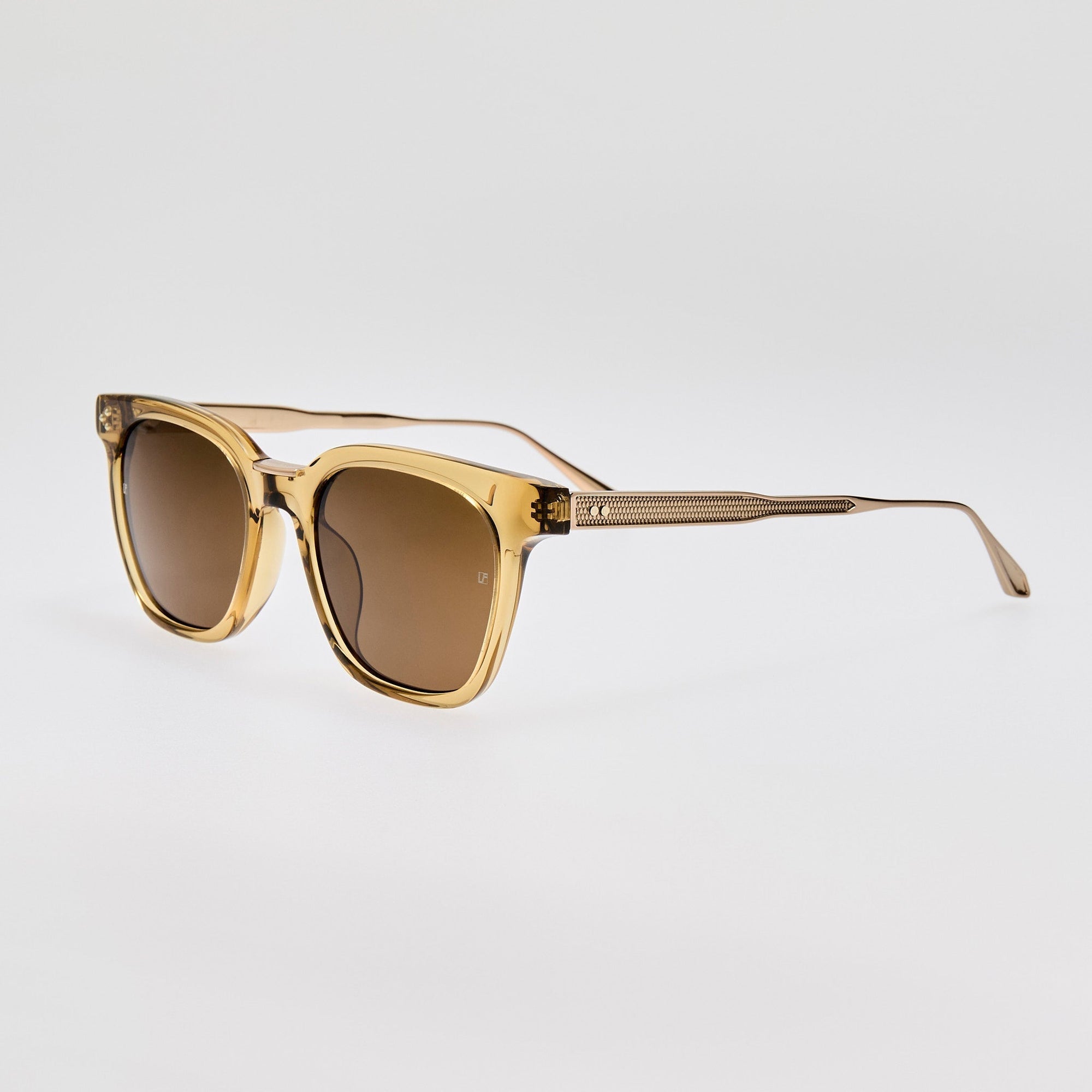 Evans Sunglasses in 22K Gold and Khaki