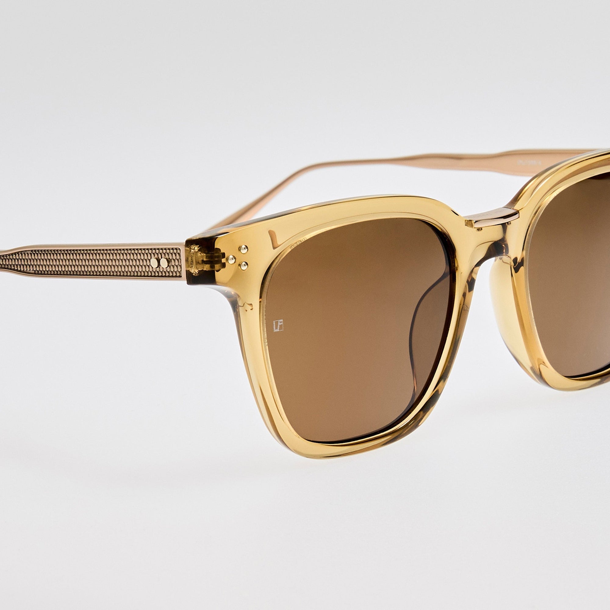 Evans Sunglasses in 22K Gold and Khaki