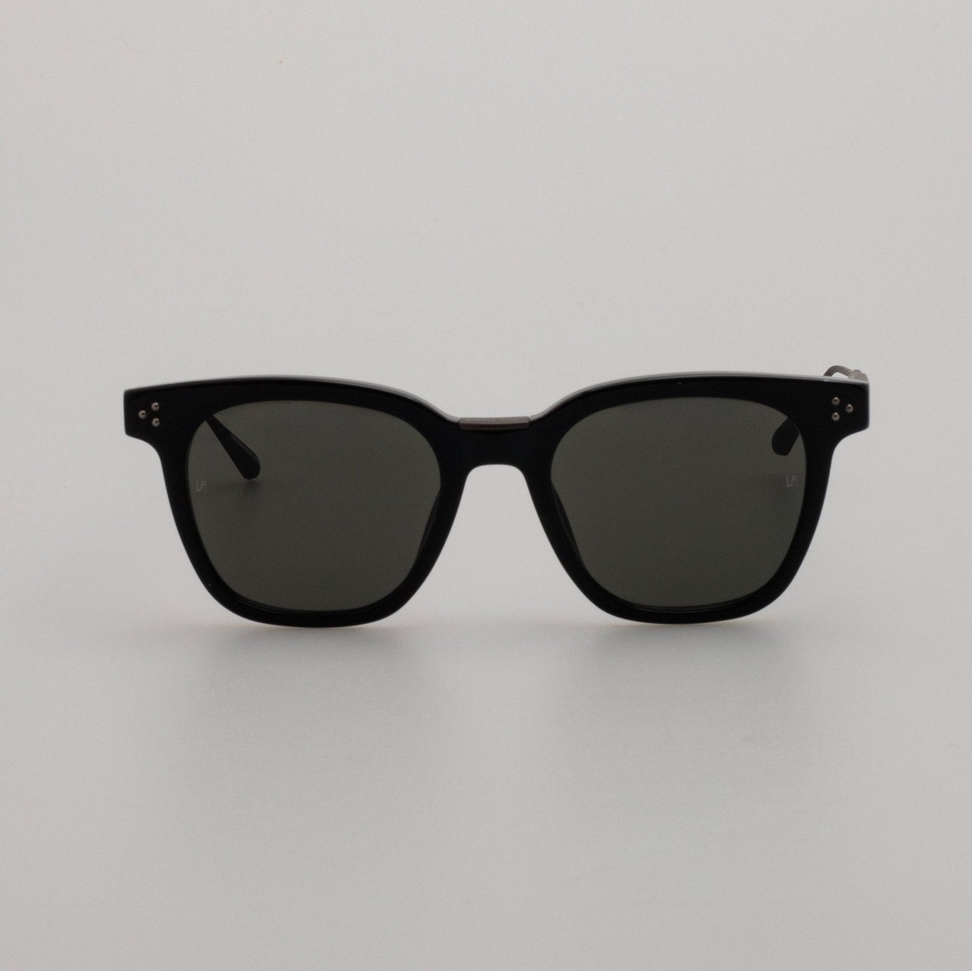 Evans Sunglasses in Black and Matt Nickel