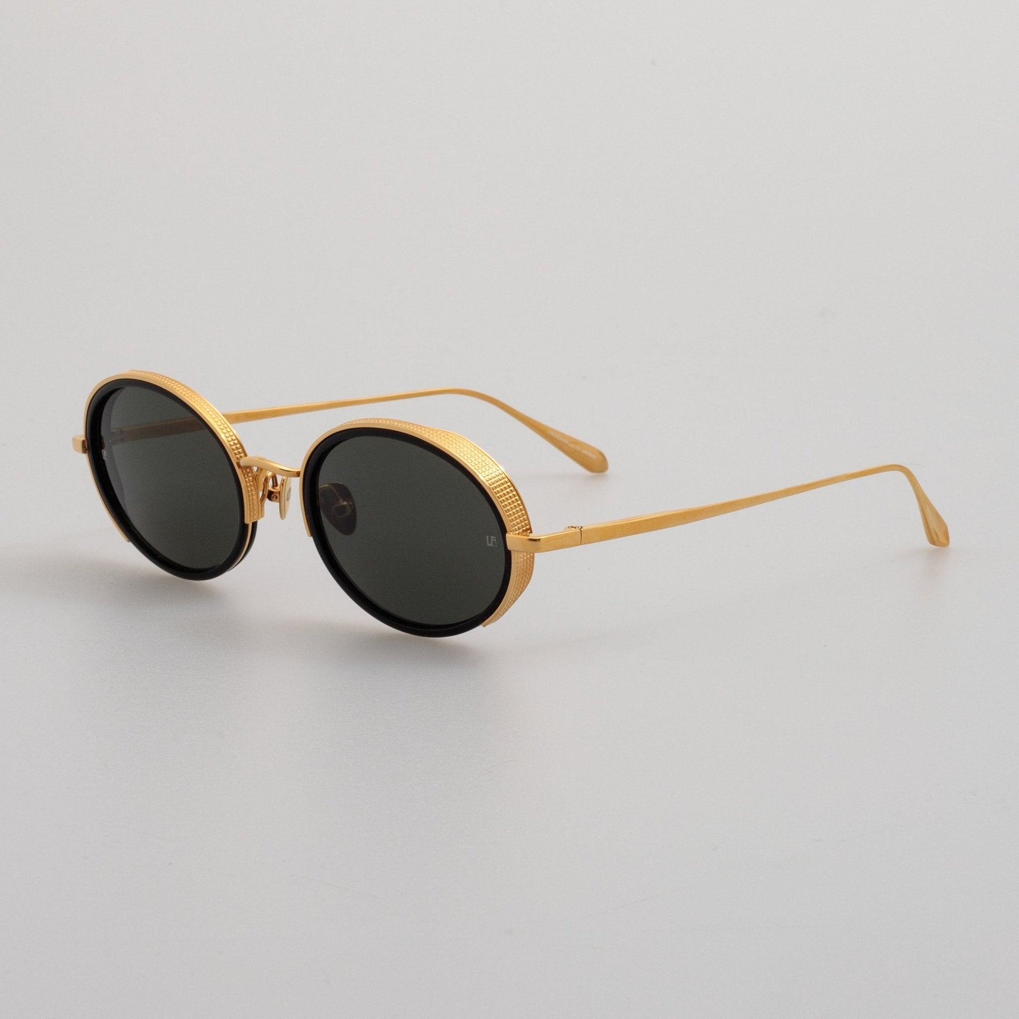 Finn Sunglasses in 22K Gold and Grey