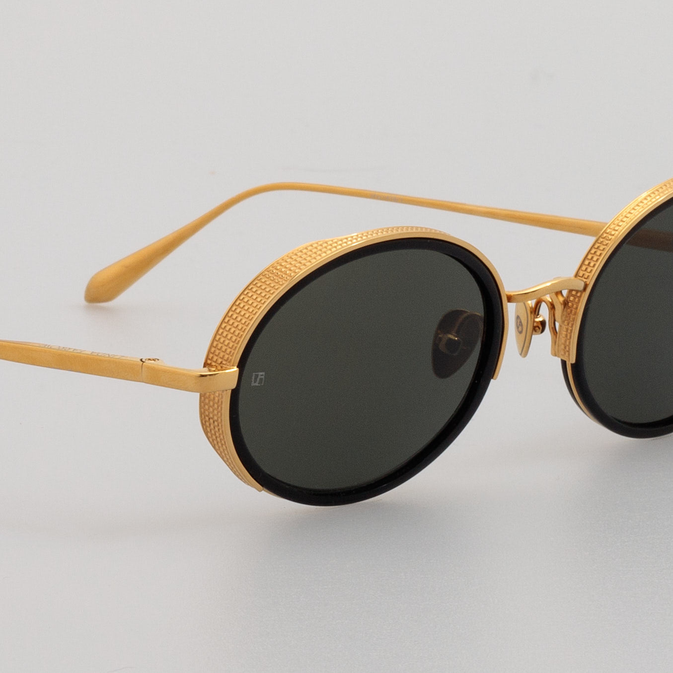 Finn Sunglasses in 22K Gold and Grey
