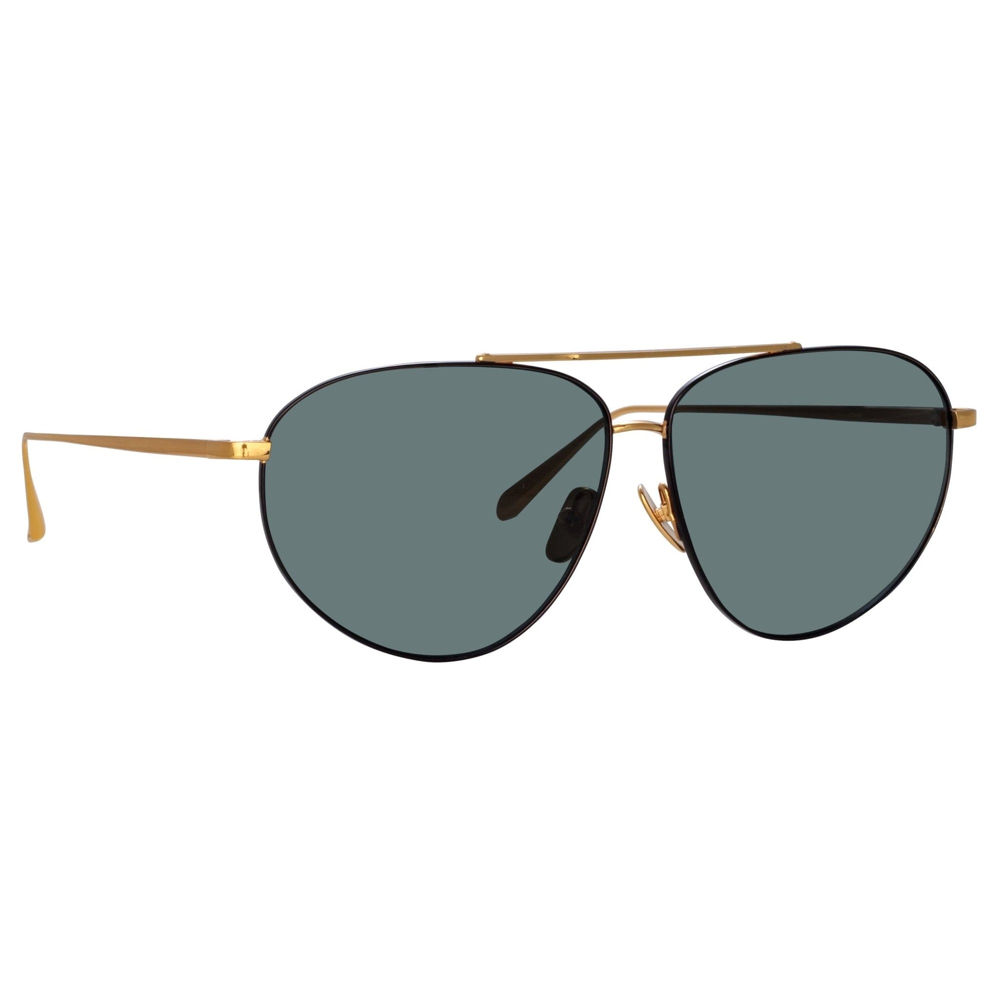 Gabriel Sunglasses in 22K Gold and Green