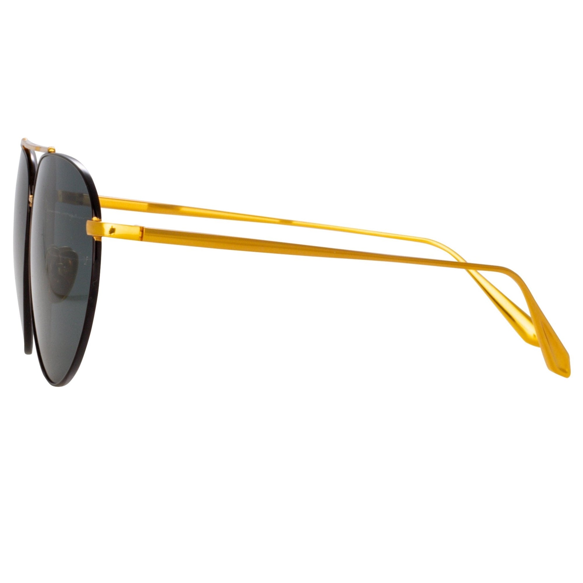 Gabriel Sunglasses in 22K Gold and Green