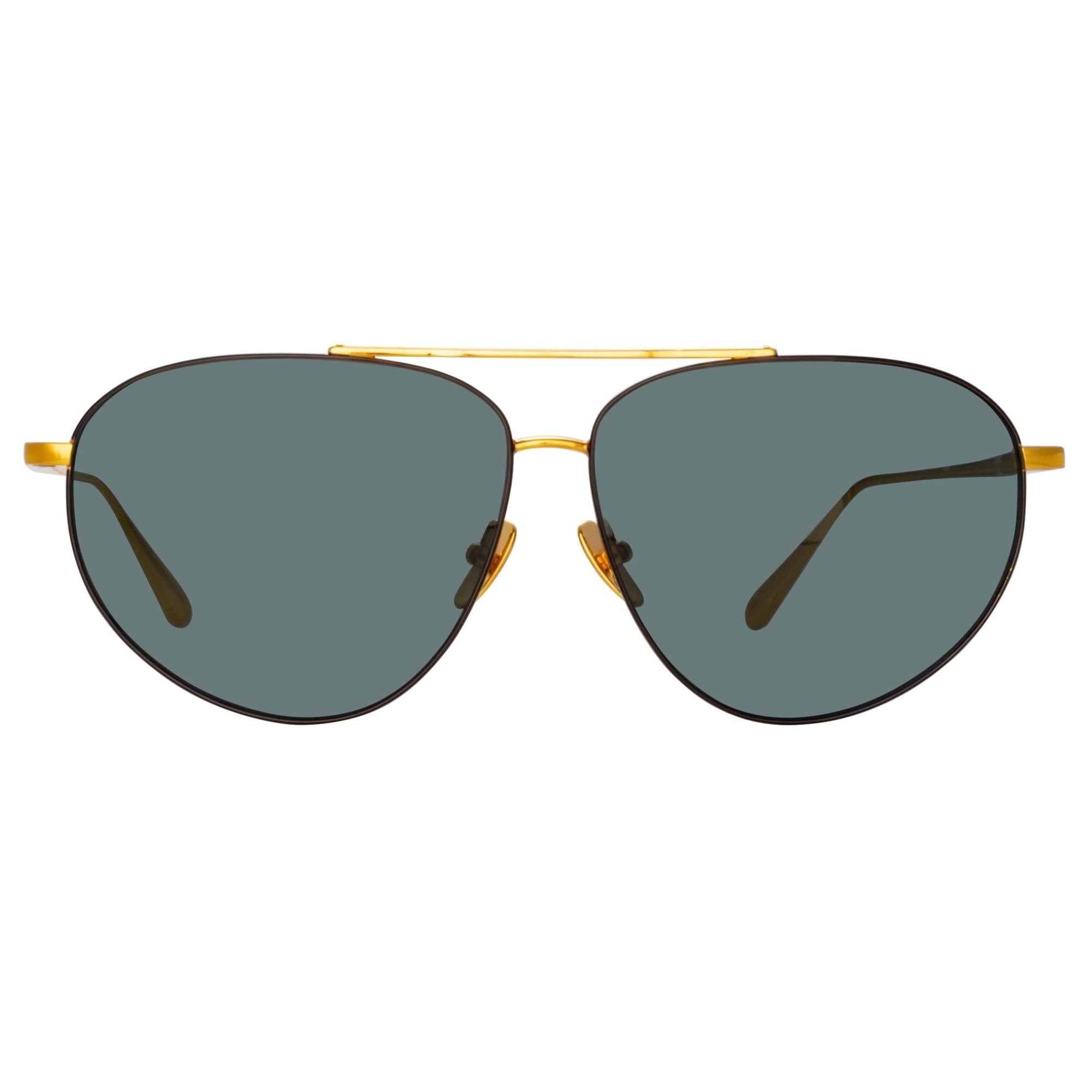 Gabriel Sunglasses in 22K Gold and Green