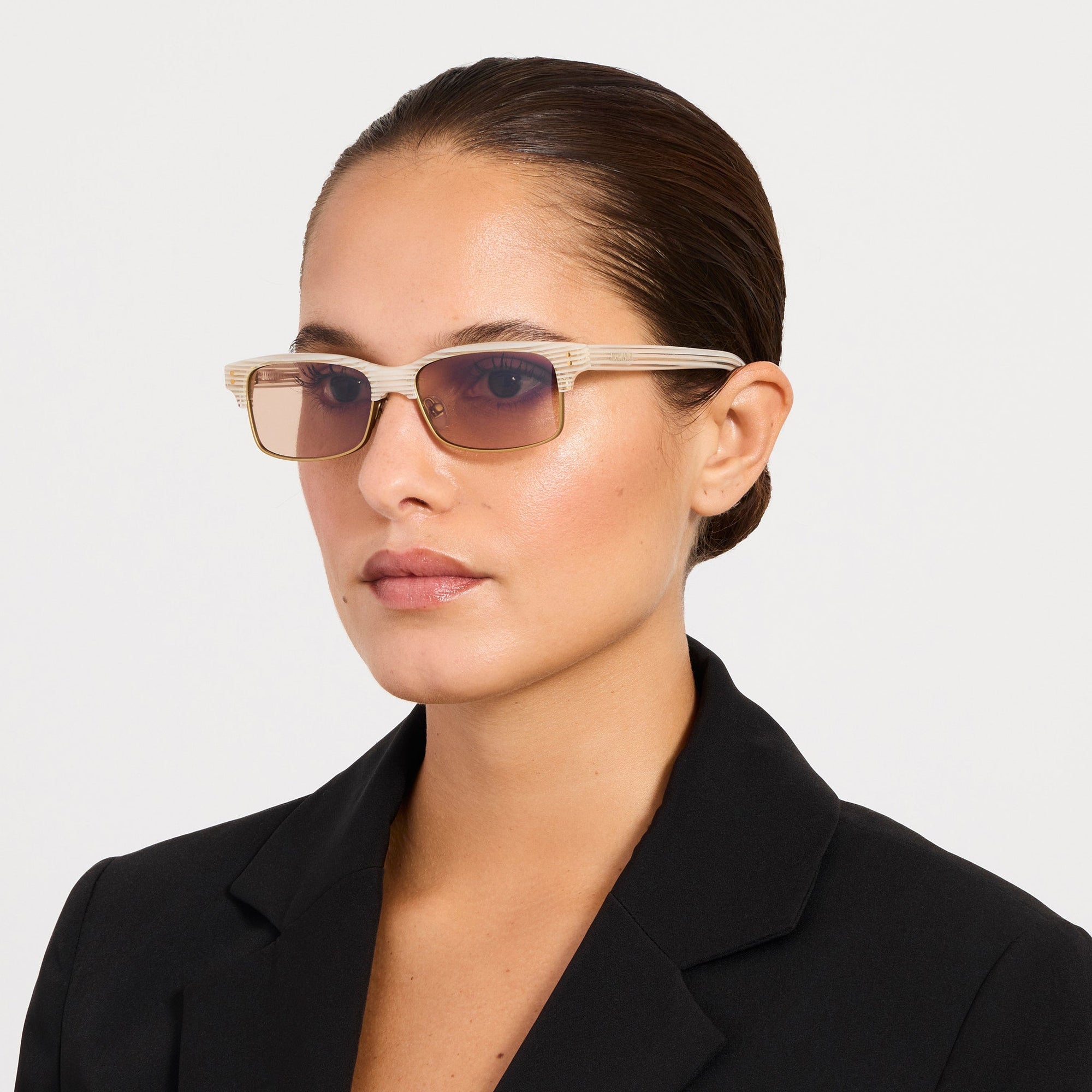 Gardian Sunglasses in Striped Cream