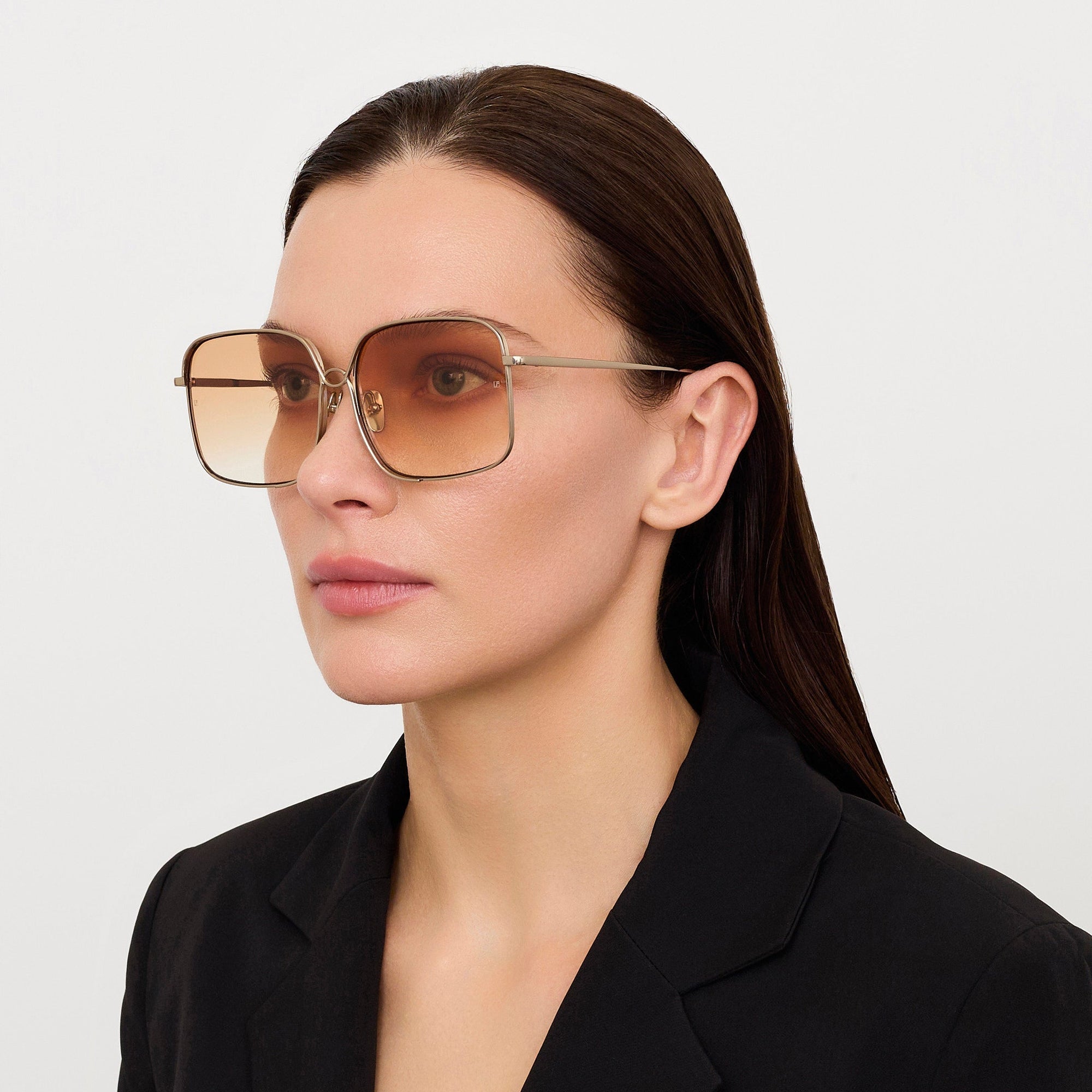 Genevieve Sunglasses in 22K Gold and Camel