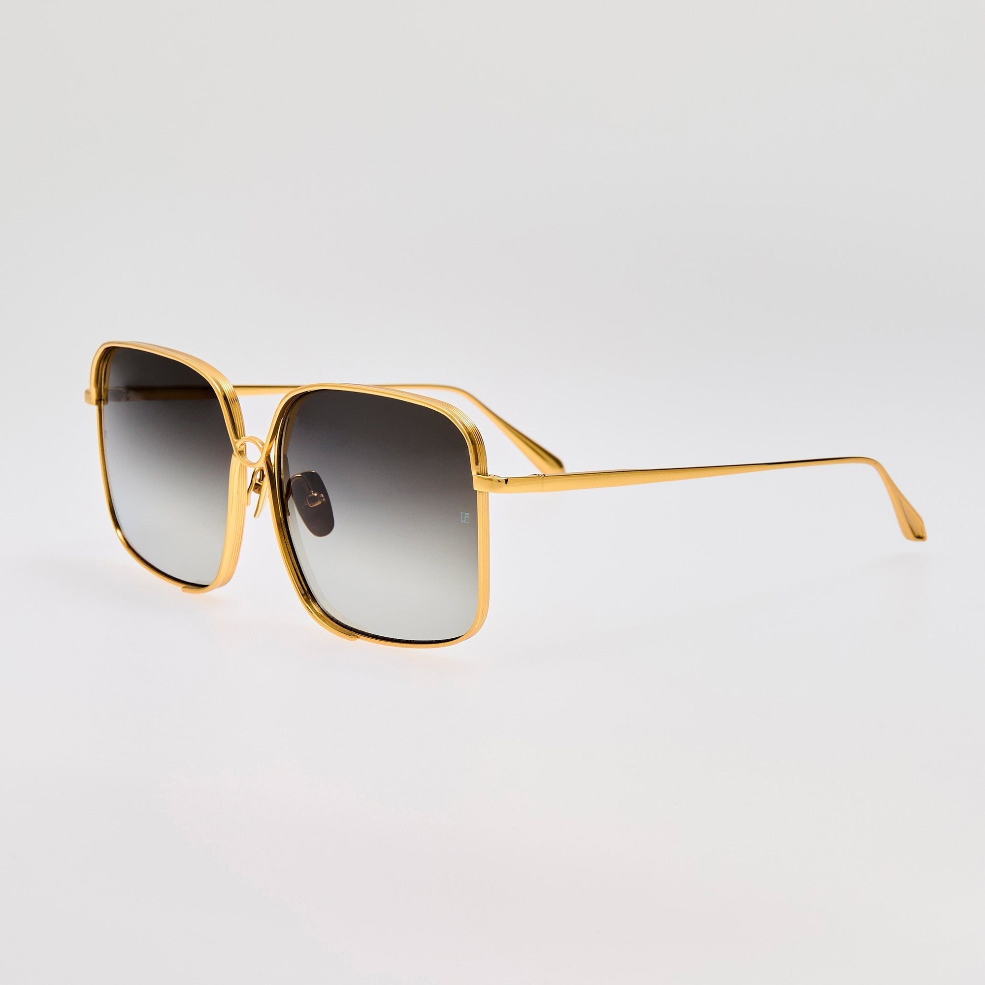 Genevieve Sunglasses in 22K Gold and Grey