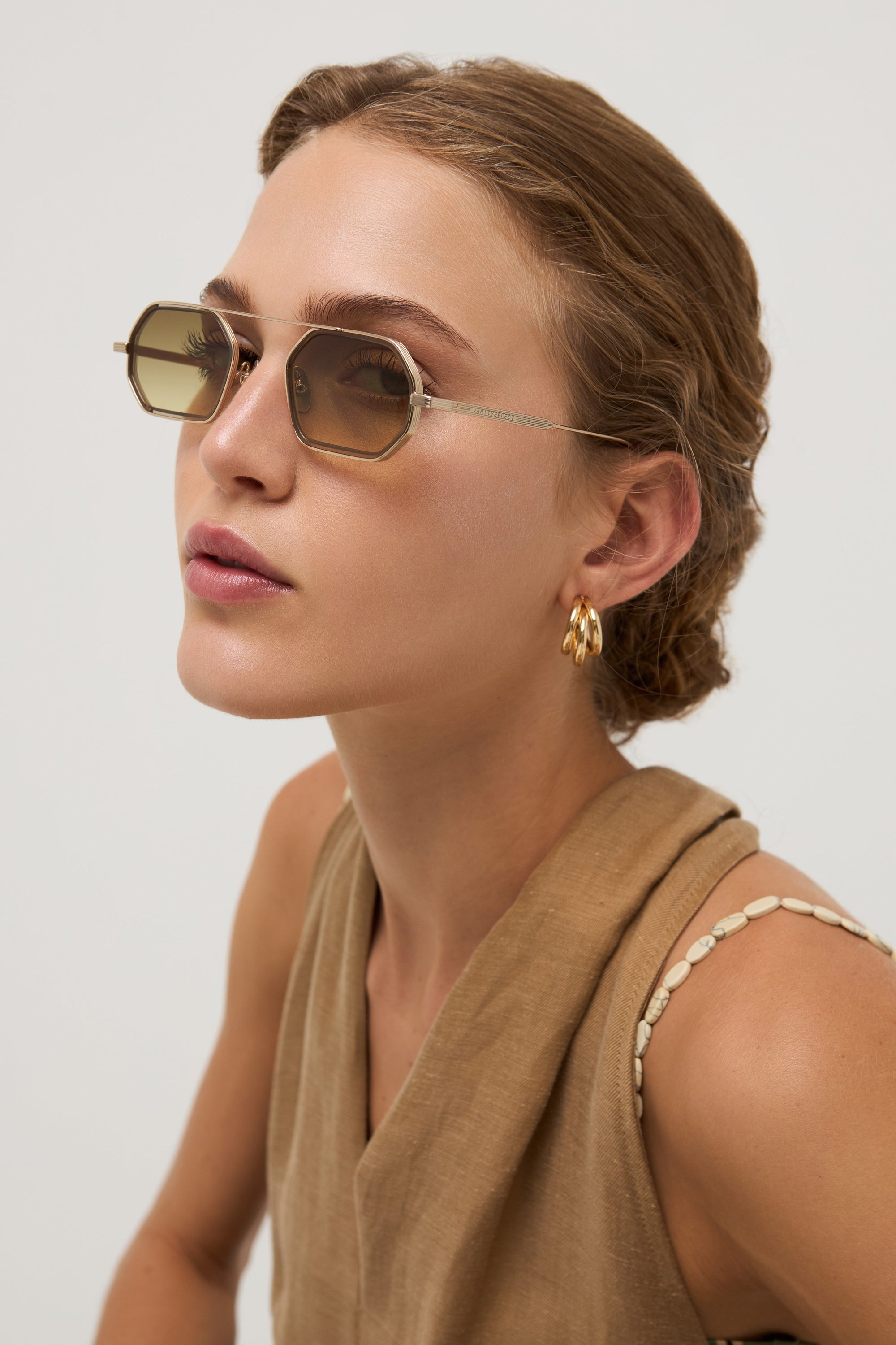 Grant - Shiny Light Gold / Cedar Brown