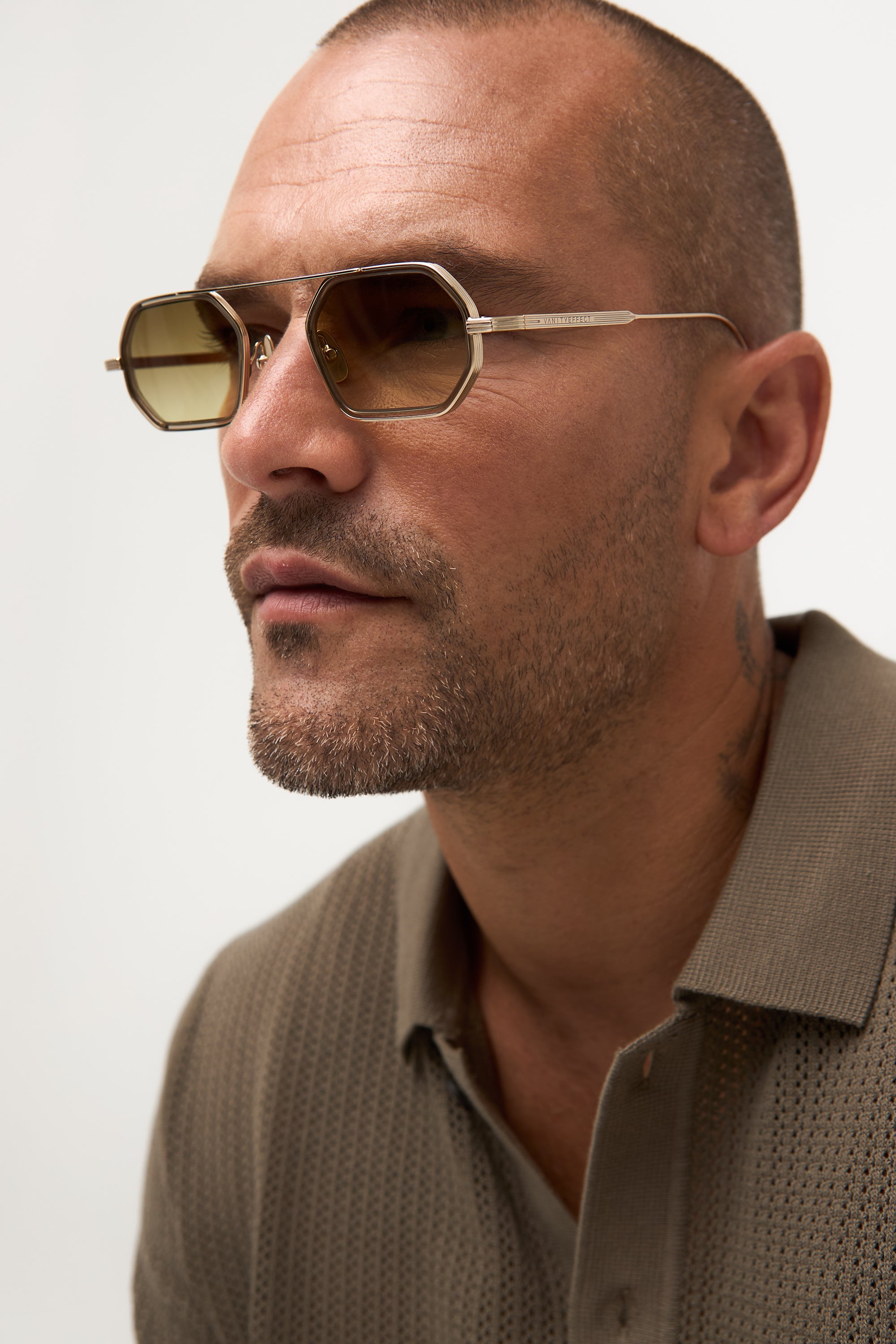 Grant - Shiny Light Gold / Cedar Brown