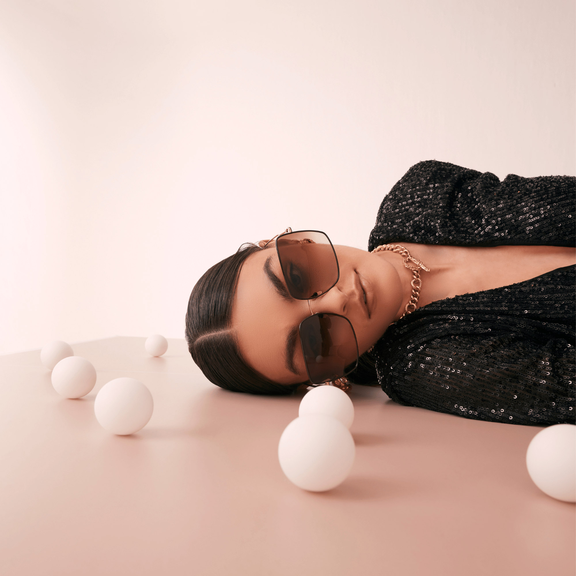 Hina Sunglasses in 22K Gold and Brown