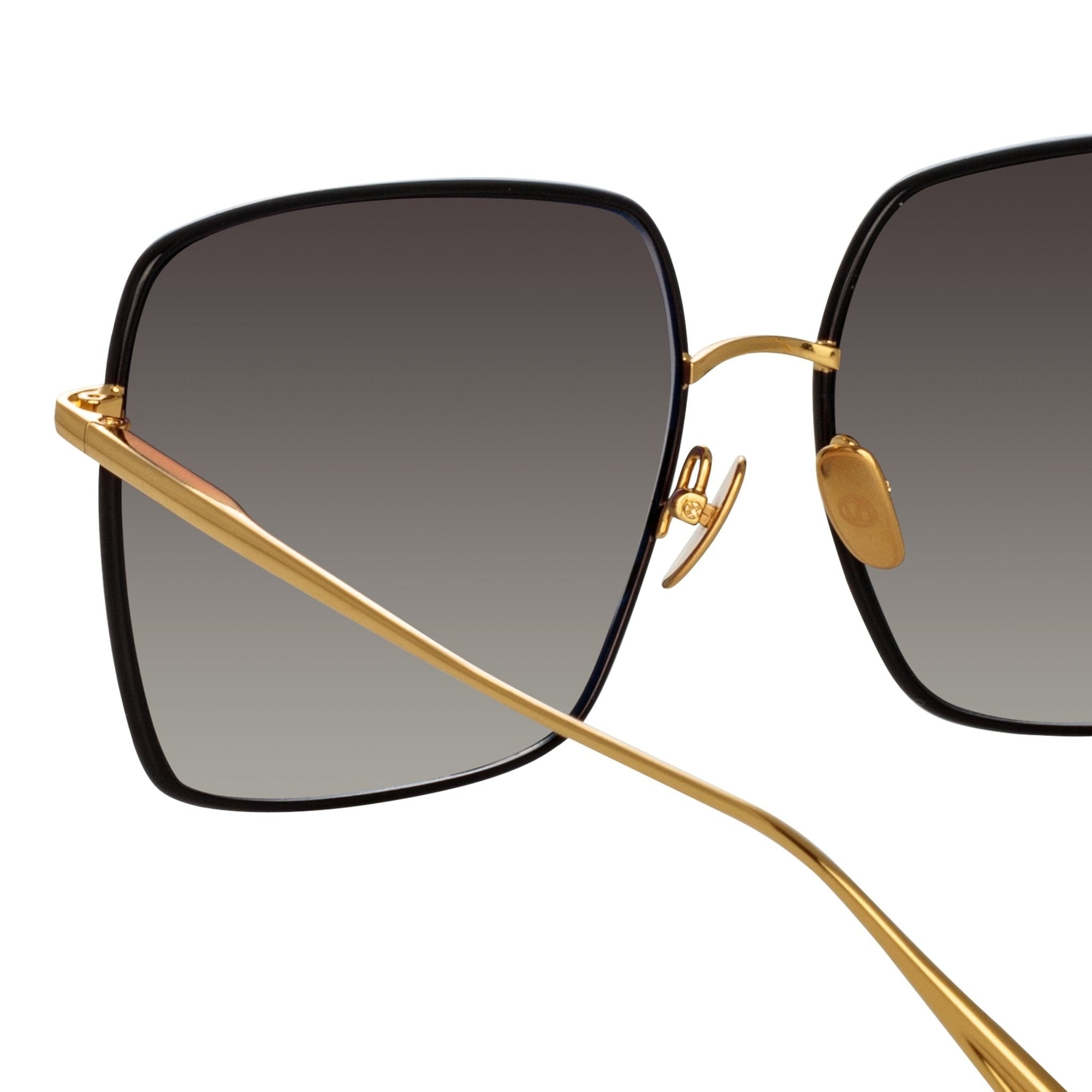 Hina Sunglasses in 22K Gold and Grey