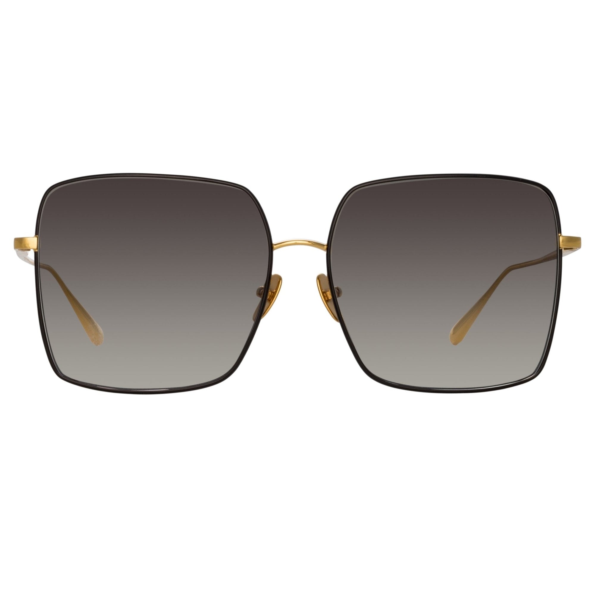Hina Sunglasses in 22K Gold and Grey