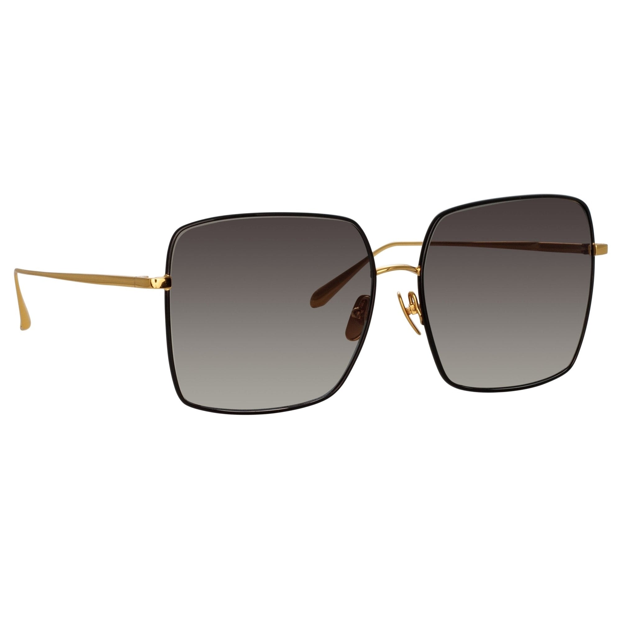 Hina Sunglasses in 22K Gold and Grey