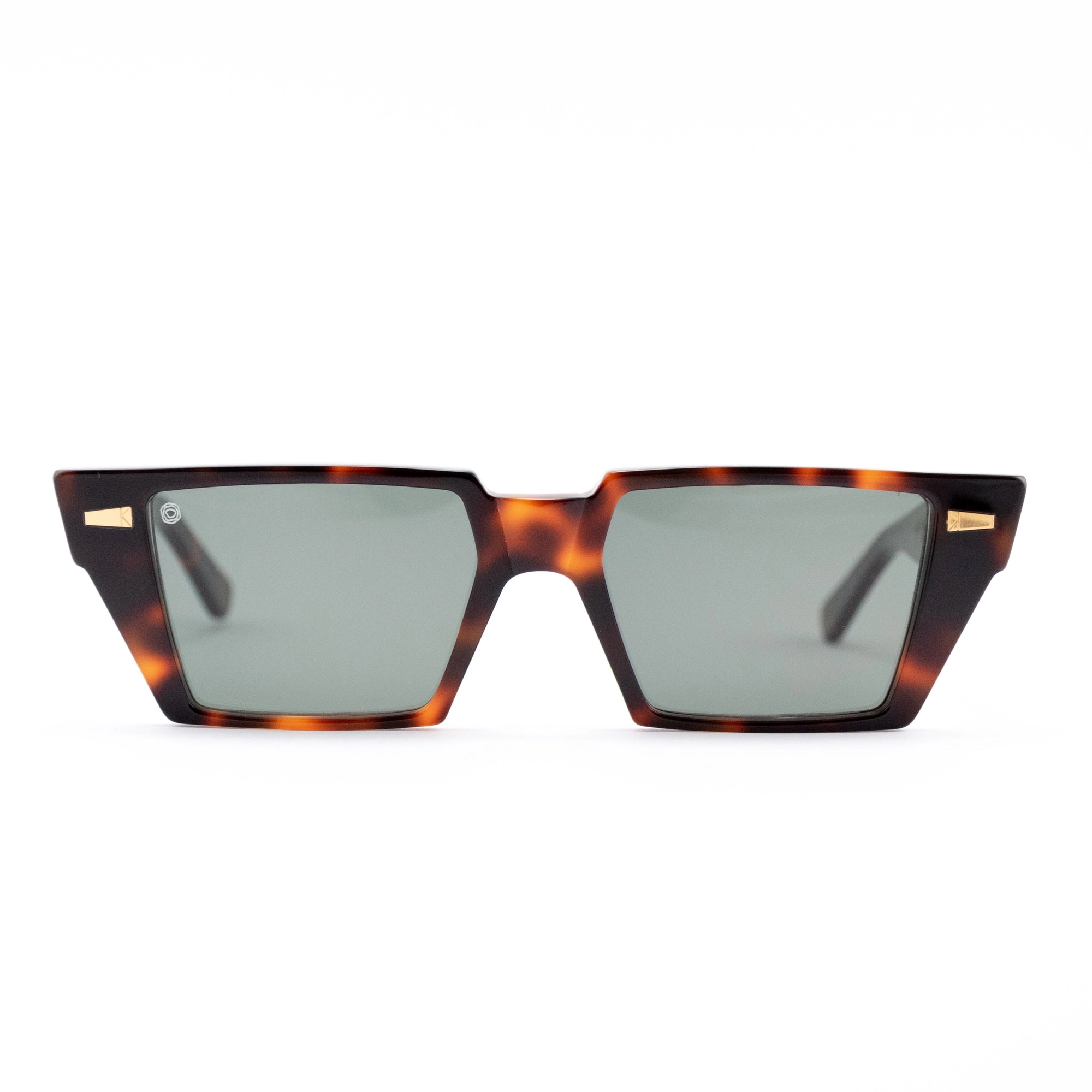Kyme Eyewear Hype: cat-eye rectangular streetwear sunglasses. Multicolor Orange, Material Acetate cellulose, Size Large