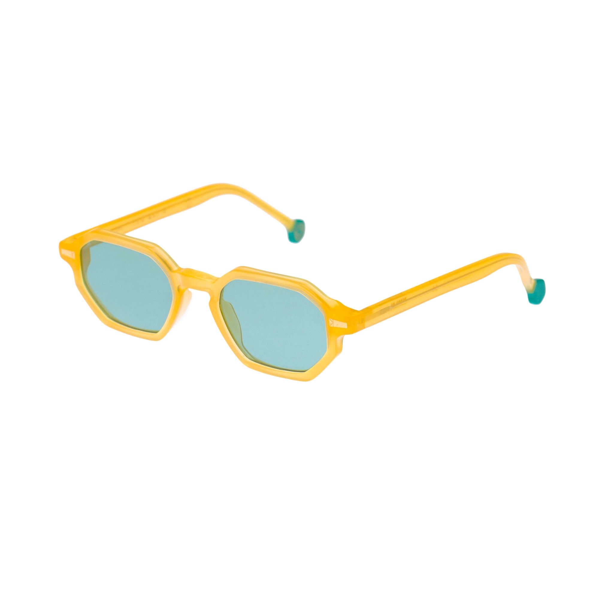 Kyme Eyewear Otis: octagonal vintage sunglasses. Color Black, Material Acetate cellulose, Size Small