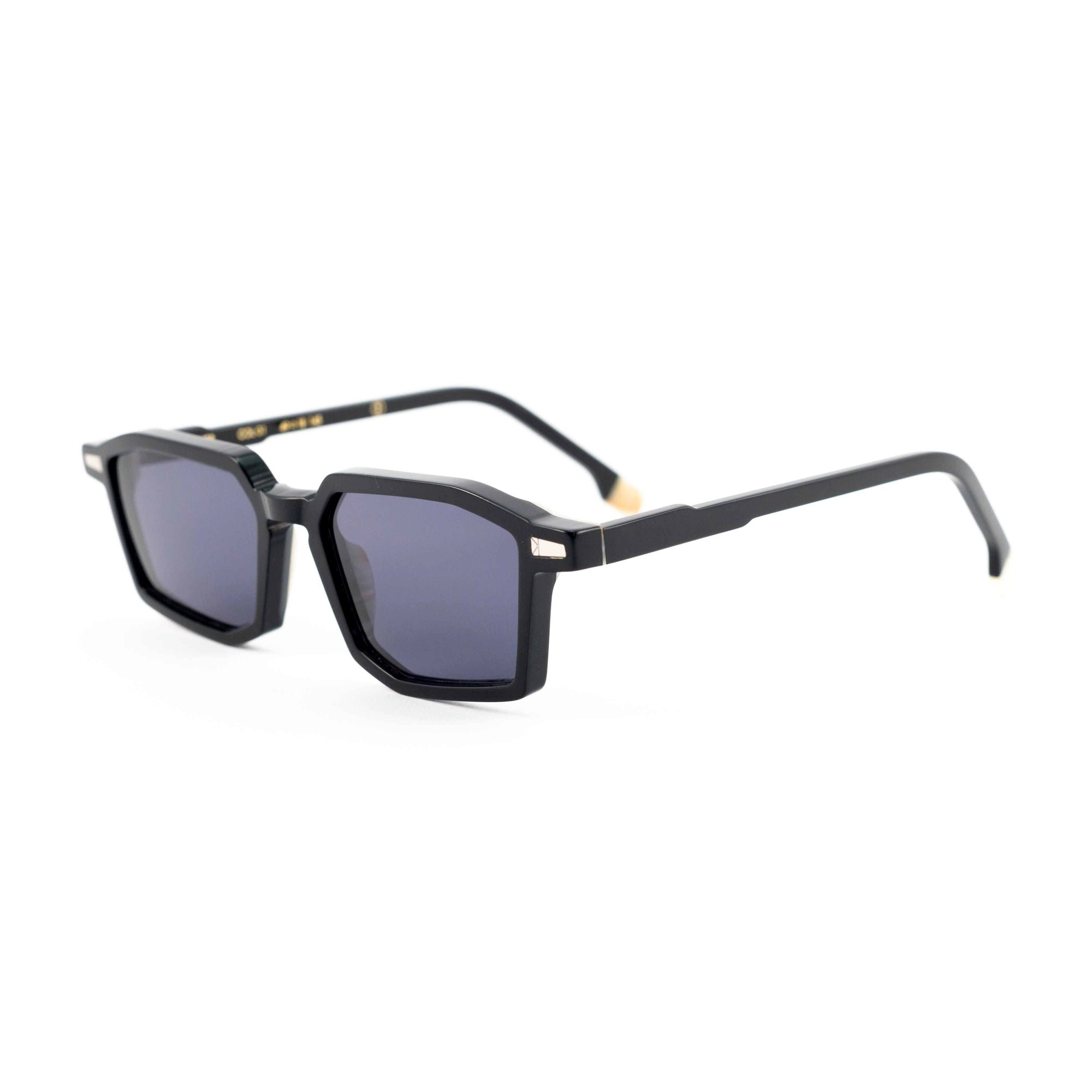 Kyme Eyewear Javier: rectangular sunglasses. Color Dark avana, Material Acetate cellulose, Size Medium