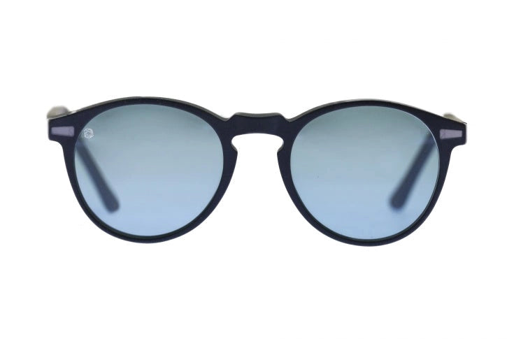 Kyme Eyewear Miki: original pantos vintage sunglasses. Color Glossy black, Material Acetate ellulose