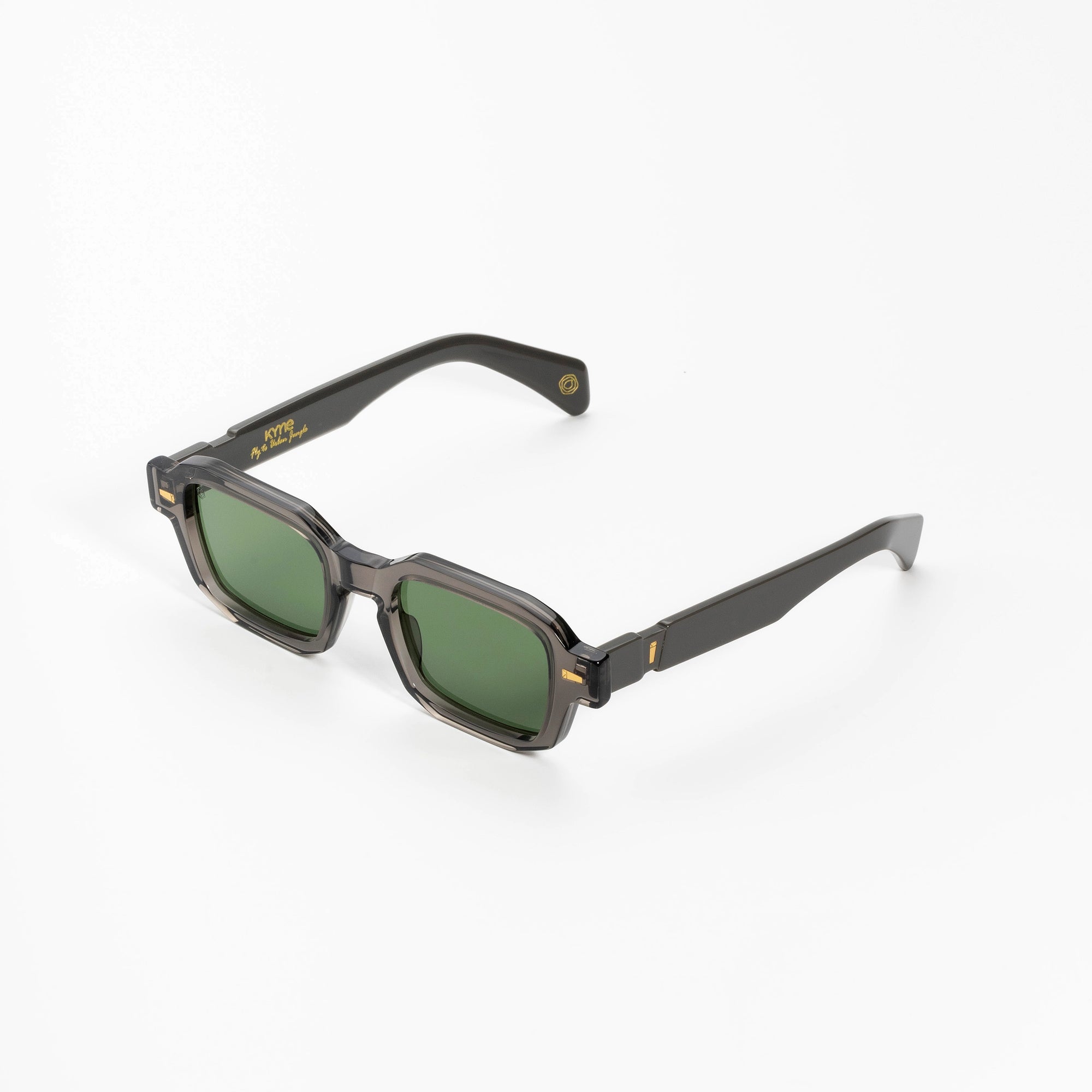 Kyme Eyewear Kyme Pulse Grey Sunglasses - Handmade Bold Italian Eyewear. Color Grey, Size Medium