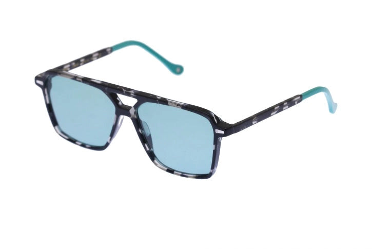 Kyme Eyewear Jorges: oversized ultralite acetate rectangular sunglasses. Color Tobacco, Material Acetate cellulose, Size Large