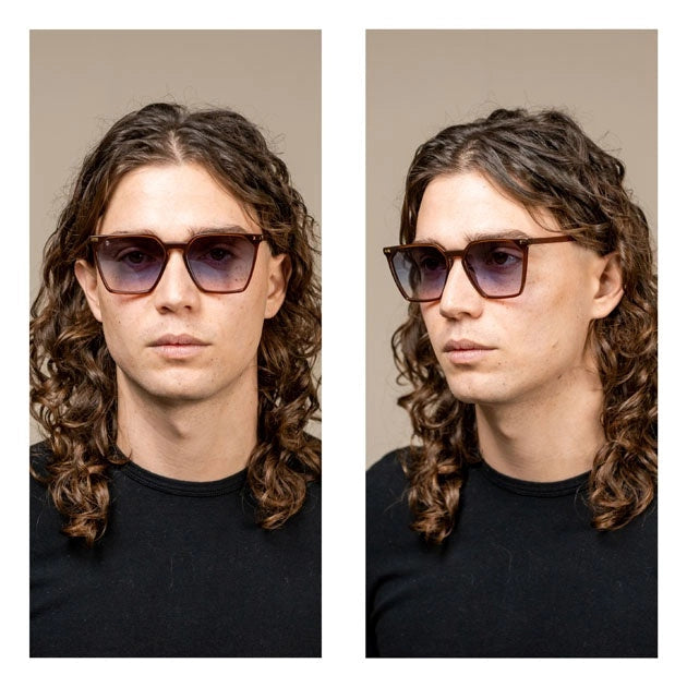 Kyme Eyewear Gracebay: oversized ultralite acetate squared sunglasses. Color Black, Material Acetate cellulose, Size Large