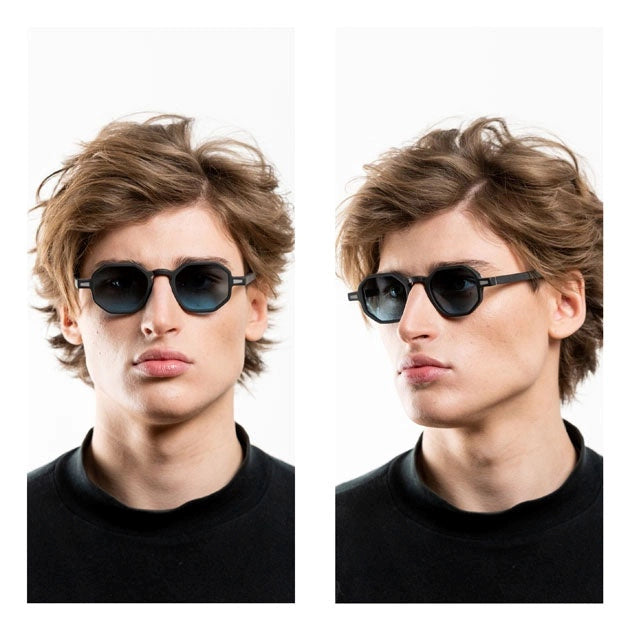 Kyme Eyewear Rio: vintage octagonal sunglasses. Color Tobacco, Material Acetate cellulose, Size Small