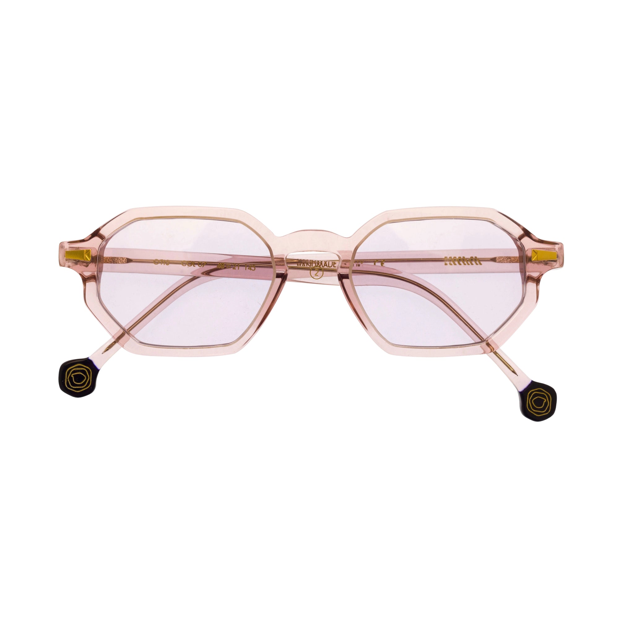 Kyme Eyewear Otis: octagonal vintage sunglasses. Color Black, Material Acetate cellulose, Size Small