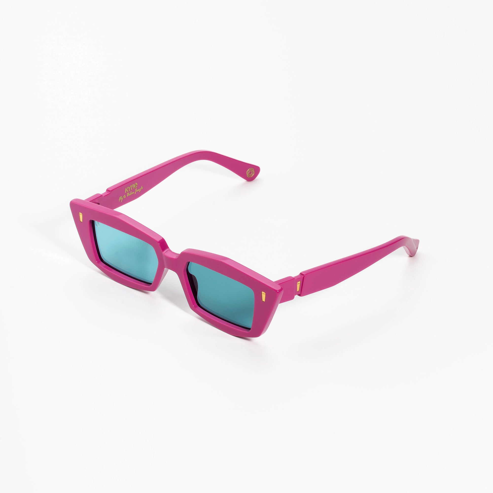 Kyme Eyewear Kyme Nova Pink Sunglasses - Bold Handmade Italian Fashion Eyewear. Color Pink, Size Medium
