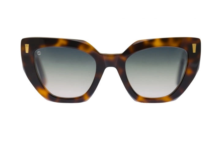 Kyme Eyewear Ipanema: oversize cat-eye sunglasses. Color Tobacco, Material Acetate cellulose, Size Medium