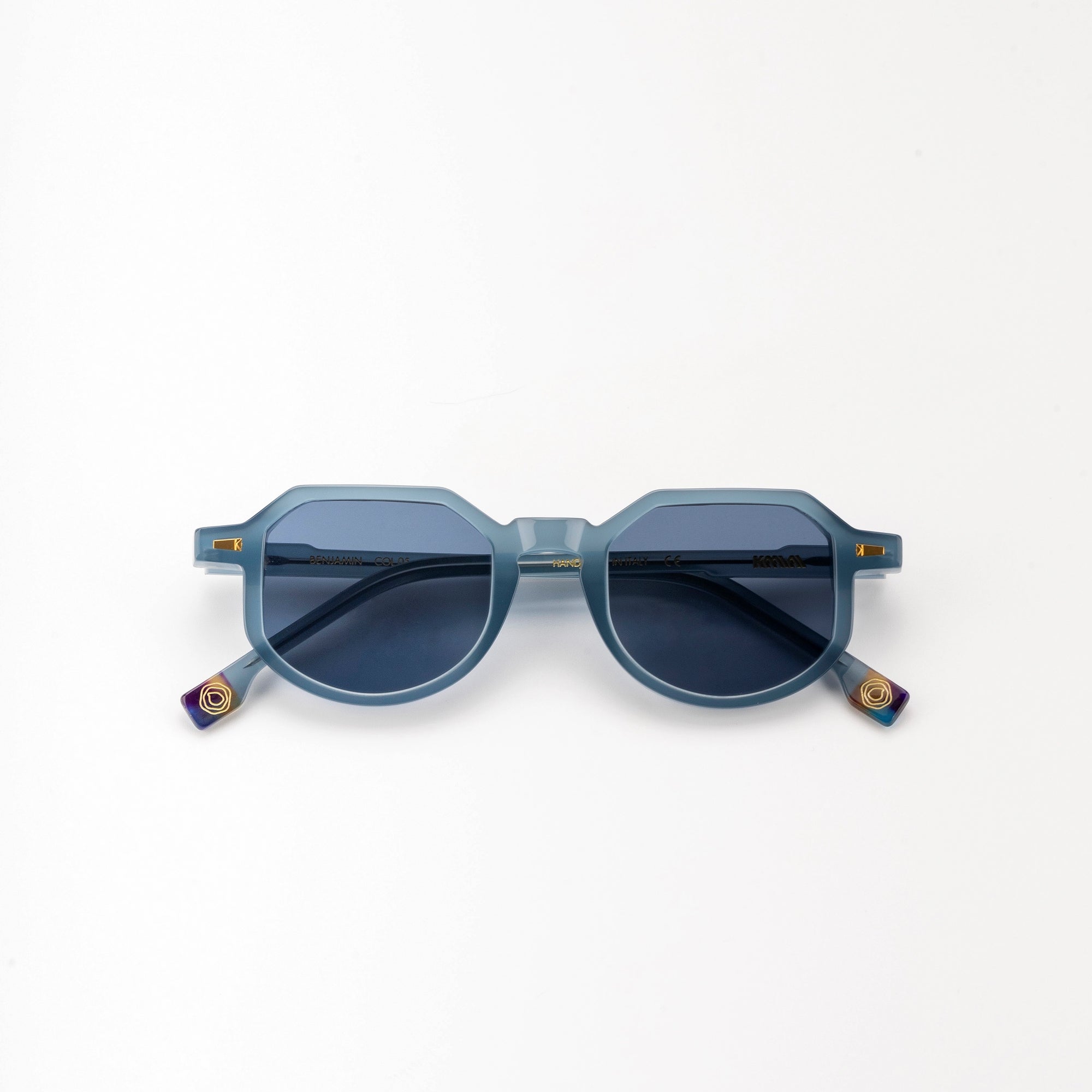 Kyme Eyewear Kymini Benjamin Sunglasses. Color Blue Grey, Material Acetate cellulose, Size Medium