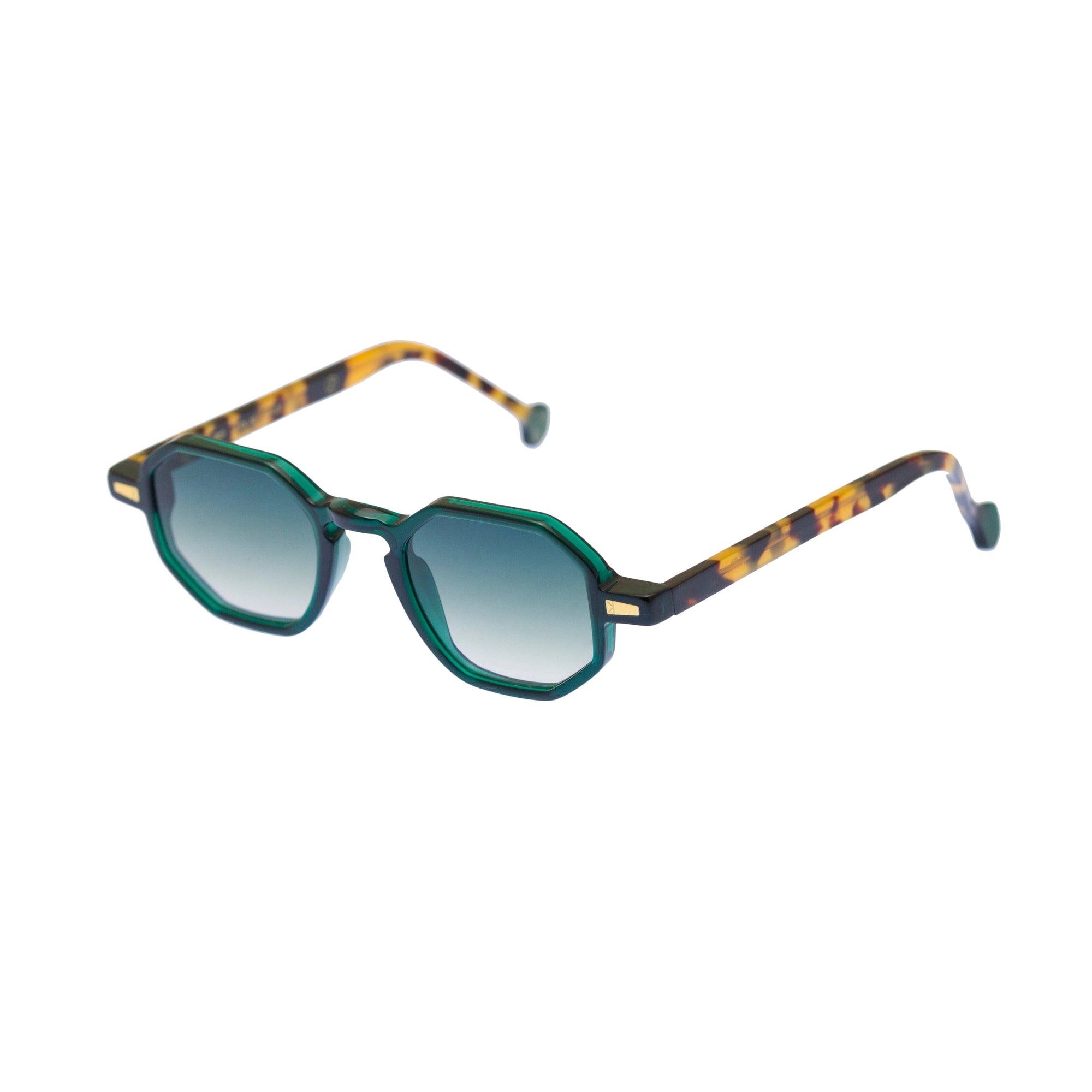Kyme Eyewear Rio: vintage octagonal sunglasses. Color Honey, Material Acetate cellulose, Size Small