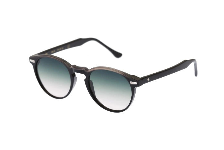 Kyme Eyewear Miki: original pantos vintage sunglasses. Color Glossy black, Material Acetate ellulose