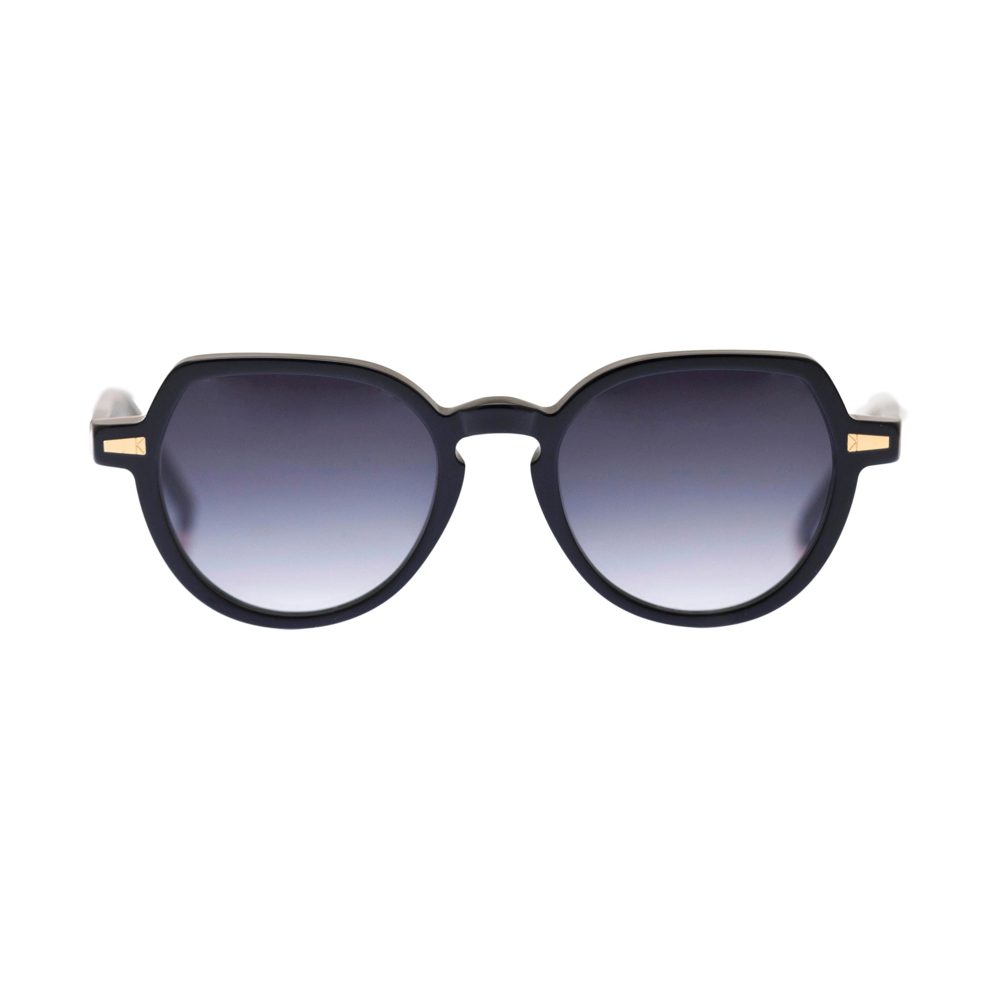 Kyme Eyewear Dafne: butterfly vintage sunglasses. Color Camouflage black, Material Acetate cellulose, Size Small
